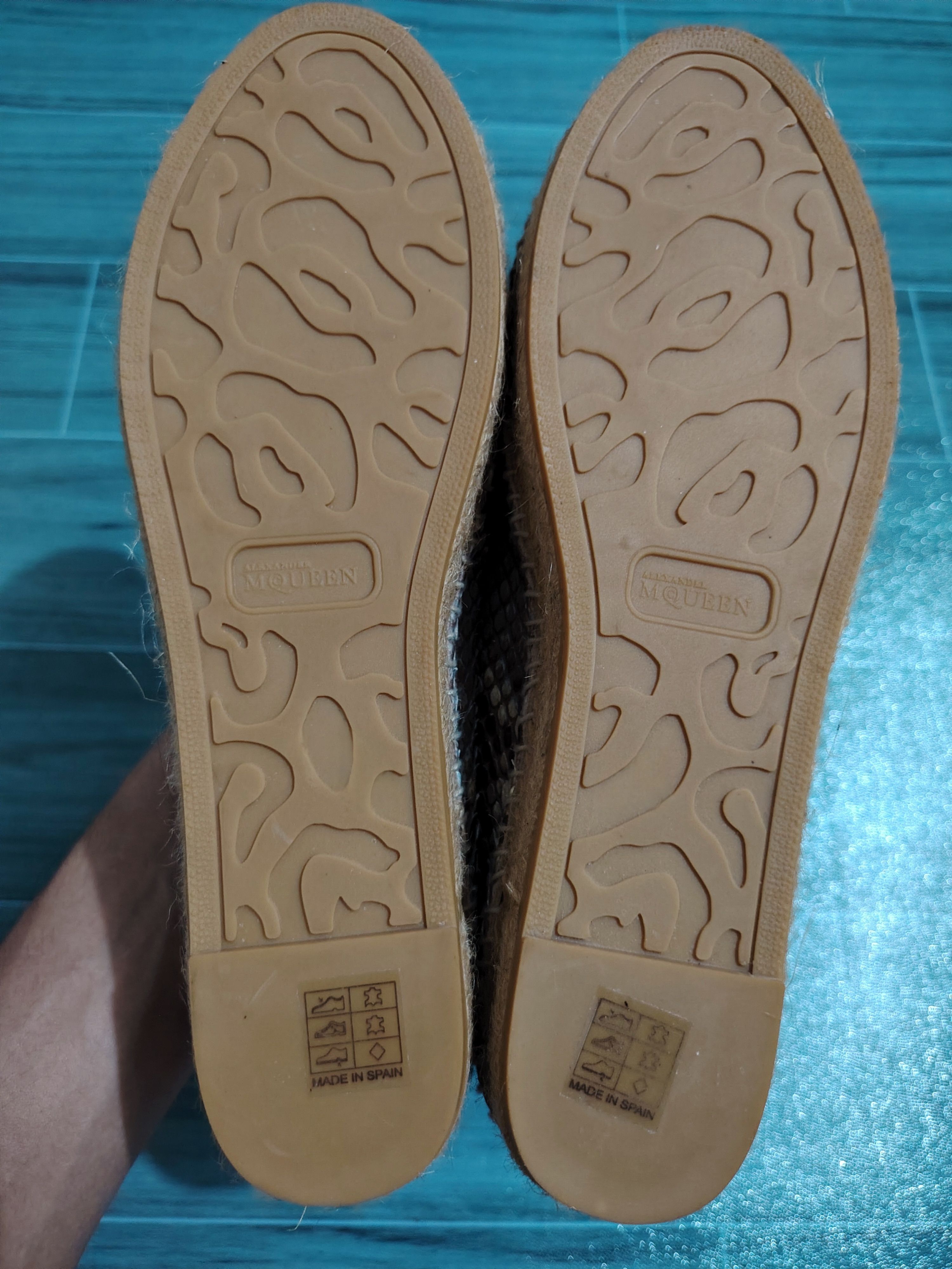 Alexander McQueen ALEXANDER MCQUEEN - Snake Skin Platform Espadrilles Size US 9 / IT 39 - 9 Thumbnail