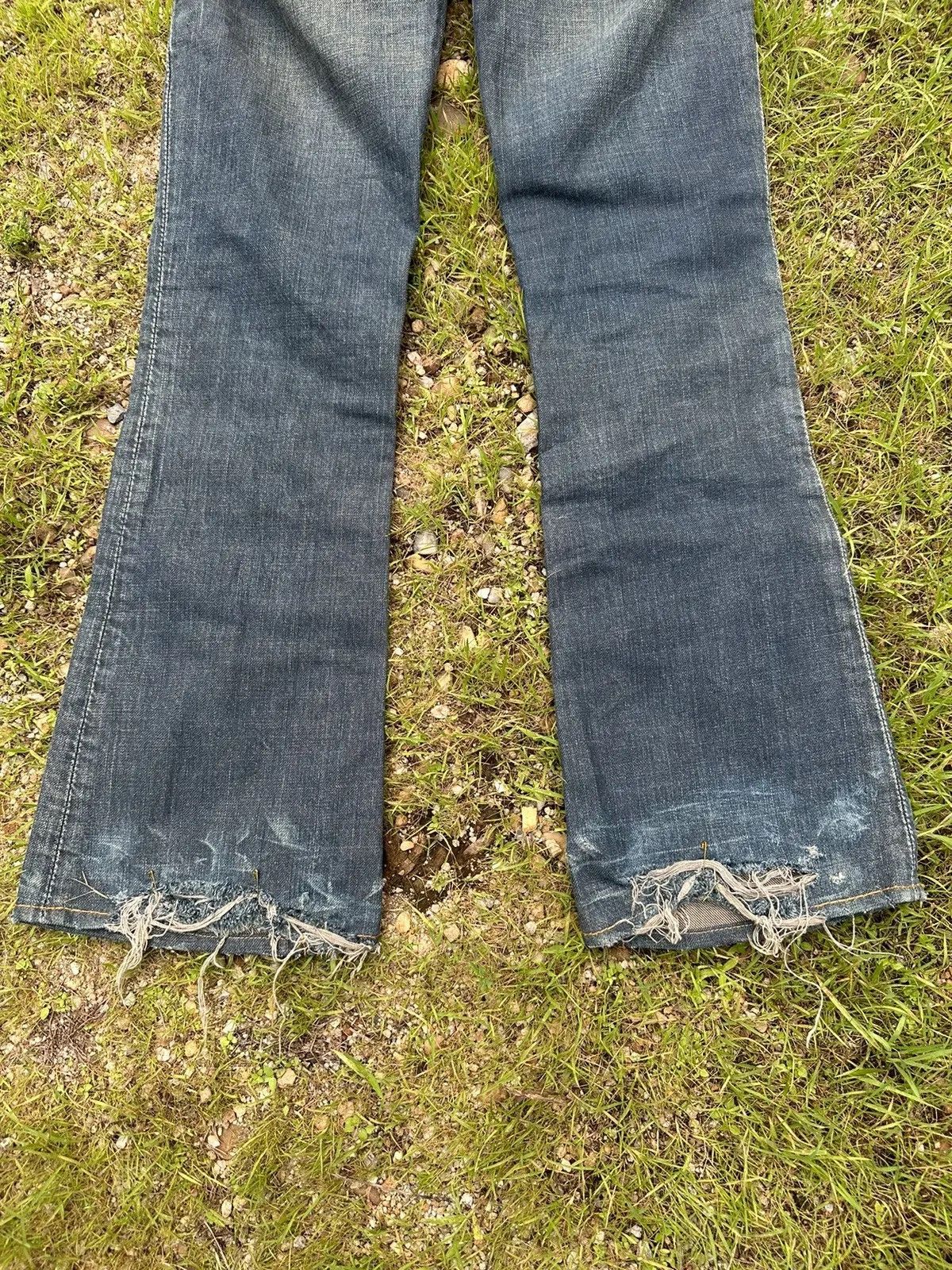 Cherokee CHEKORE JAPANESE BRAND DENIM RIPPED FLARED JEANS PANTS Size US 29 - 12 Thumbnail
