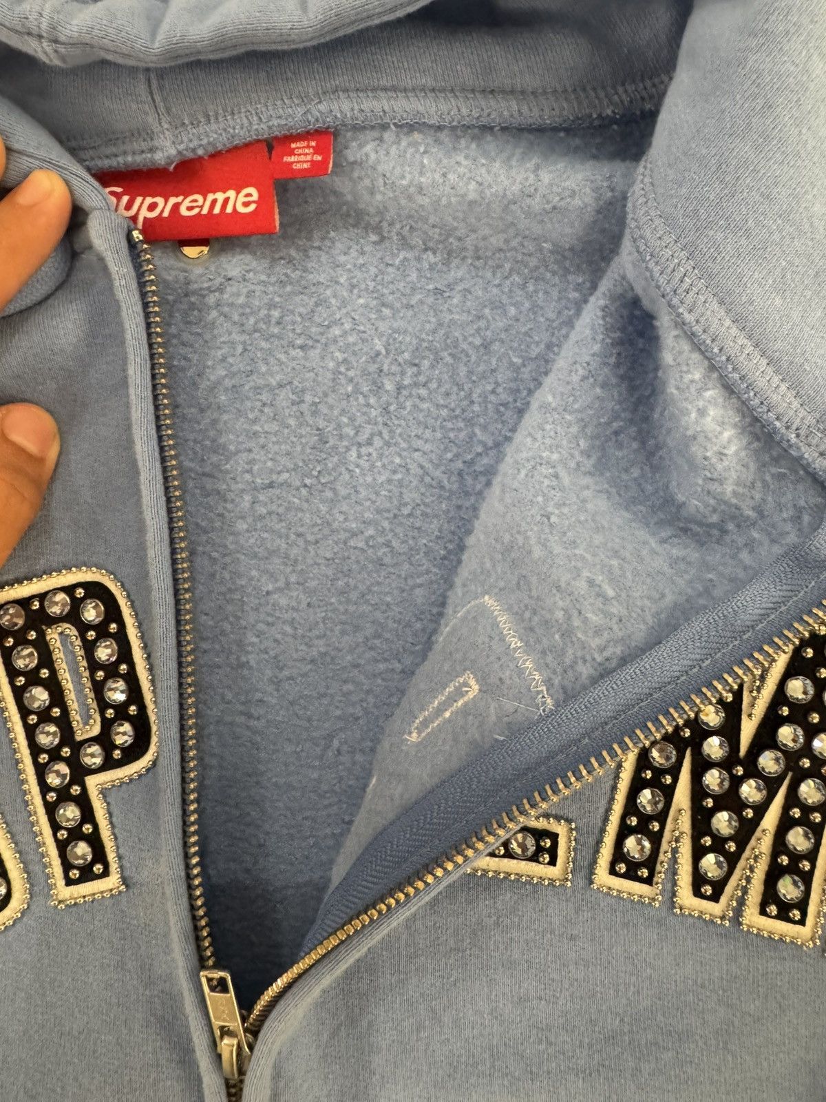 Supreme Supreme b.b. Simon Zip Up Hoodie Blue Sz S SS25 Used Size US S / EU 44-46 / 1 - 6 Thumbnail
