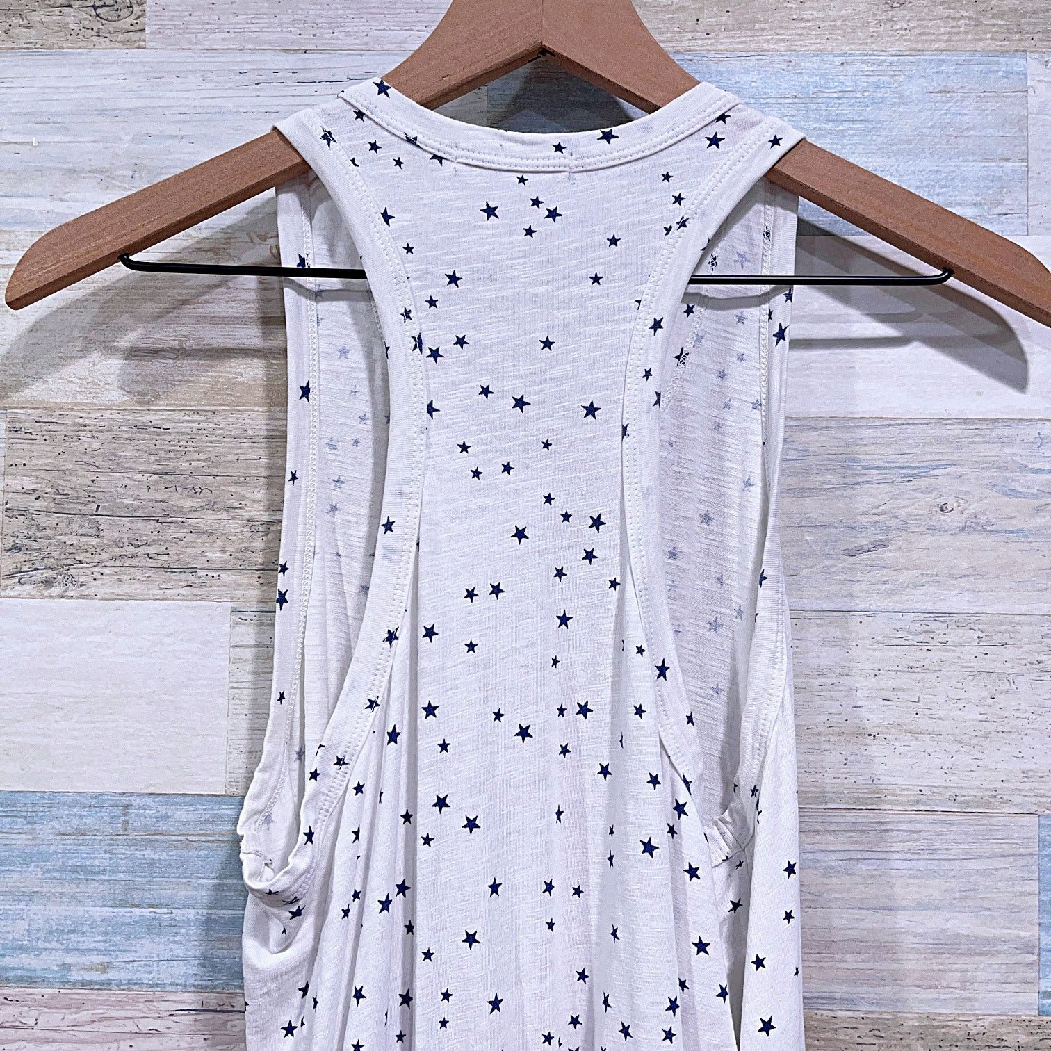 Other Sundry Ruched Blouson Tank Dress White Navy Blue Stars M 2 Size M / US 6-8 / IT 42-44 - 5 Thumbnail