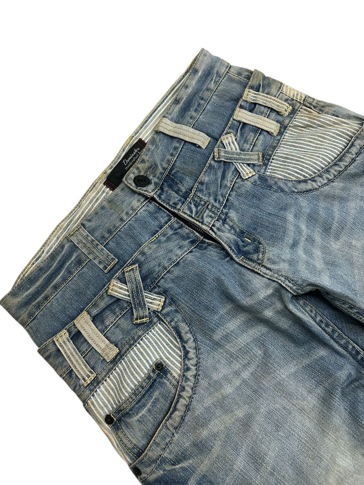 Le Grande Bleu (L.G.B.) Dominate Handcrafted Jean Japan Double Waist Dirty Distress Size US 31 - 7 Thumbnail