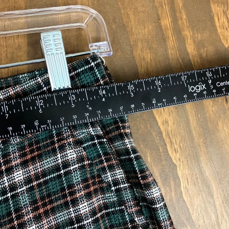 American Eagle Outfitters American Eagle Outfitters Women Pant Green Plaid Super High Rise Skinny Trousers 4 Regular Inseam 26.5 in Waist 29 in Size 27" / US 4 / IT 40 - 7 Thumbnail