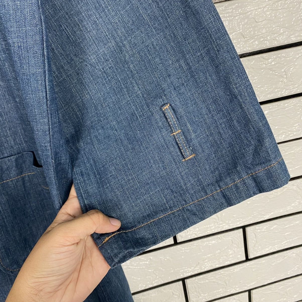 Indigo 🔥VINTAGE DENIM INDIGO CHORE JACKET NEW YORK STORY Size US M / EU 48-50 / 2 - 16 Thumbnail