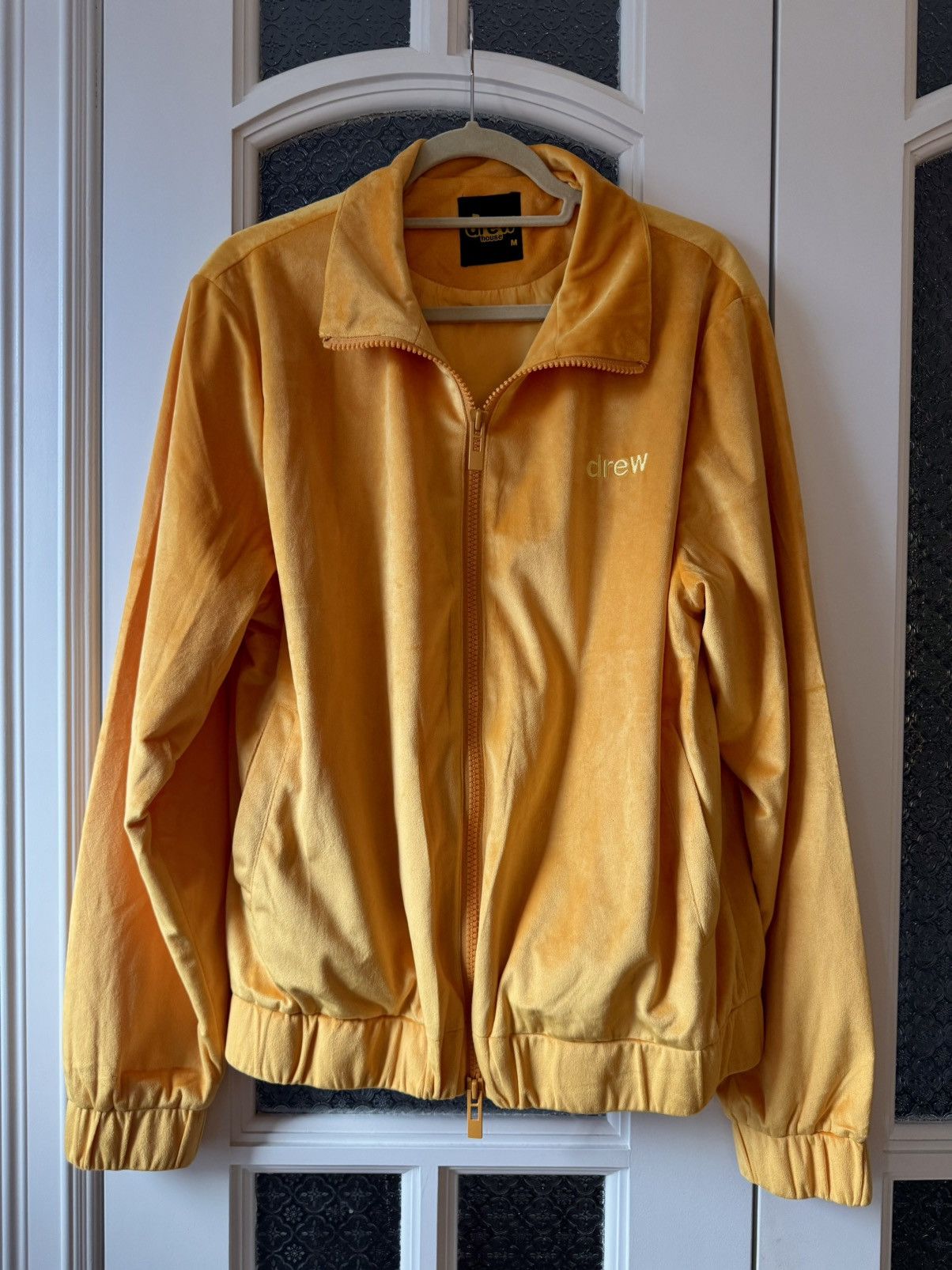 Drew House Drew House Gold Velour Bomber Jacket, Men’s Size Medium Size US M / EU 48-50 / 2 - 1 Thumbnail