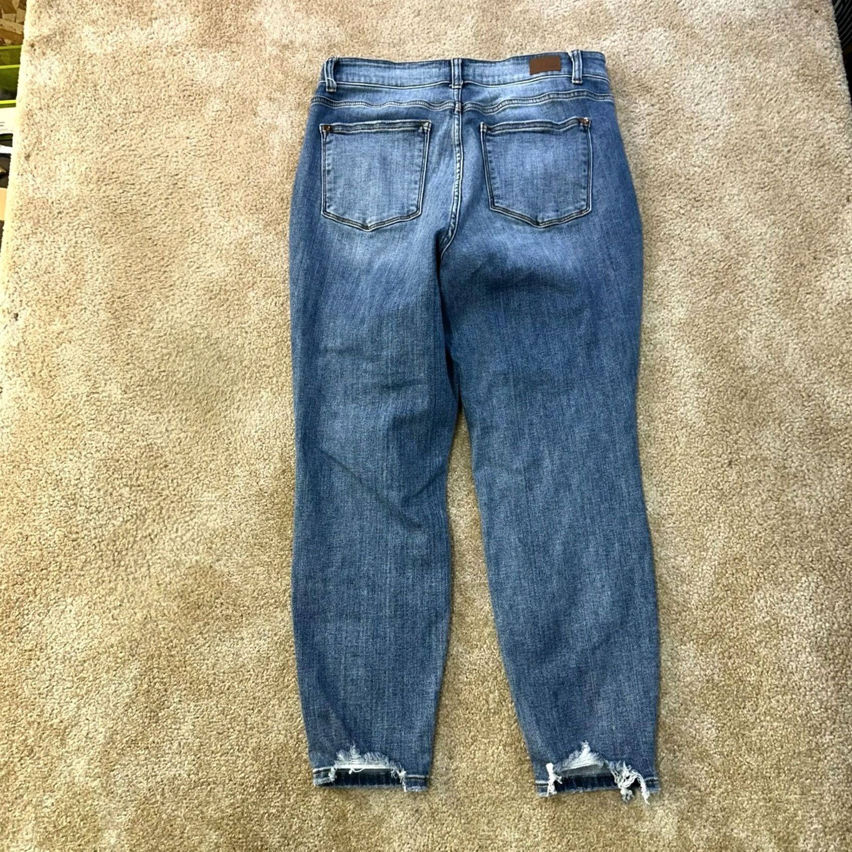 Denime Judy Blue Relaxed Fit High-Rise Jeans Women's 16W Blue Stretch Denim Jeans Juniors Plus Size 16W Women’s 5-Pocket Denim Size 38" / US 16 / IT 52 - 7 Thumbnail