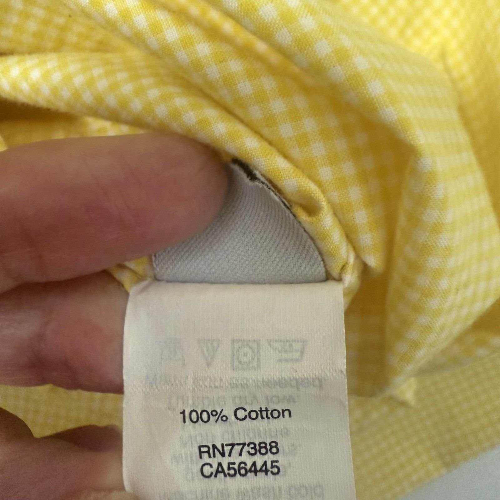 J.Crew J Crew Shirt Yellow 2 Ply 100% Cotton Buttton Down Gingham Size US S / EU 44-46 / 1 - 3 Thumbnail