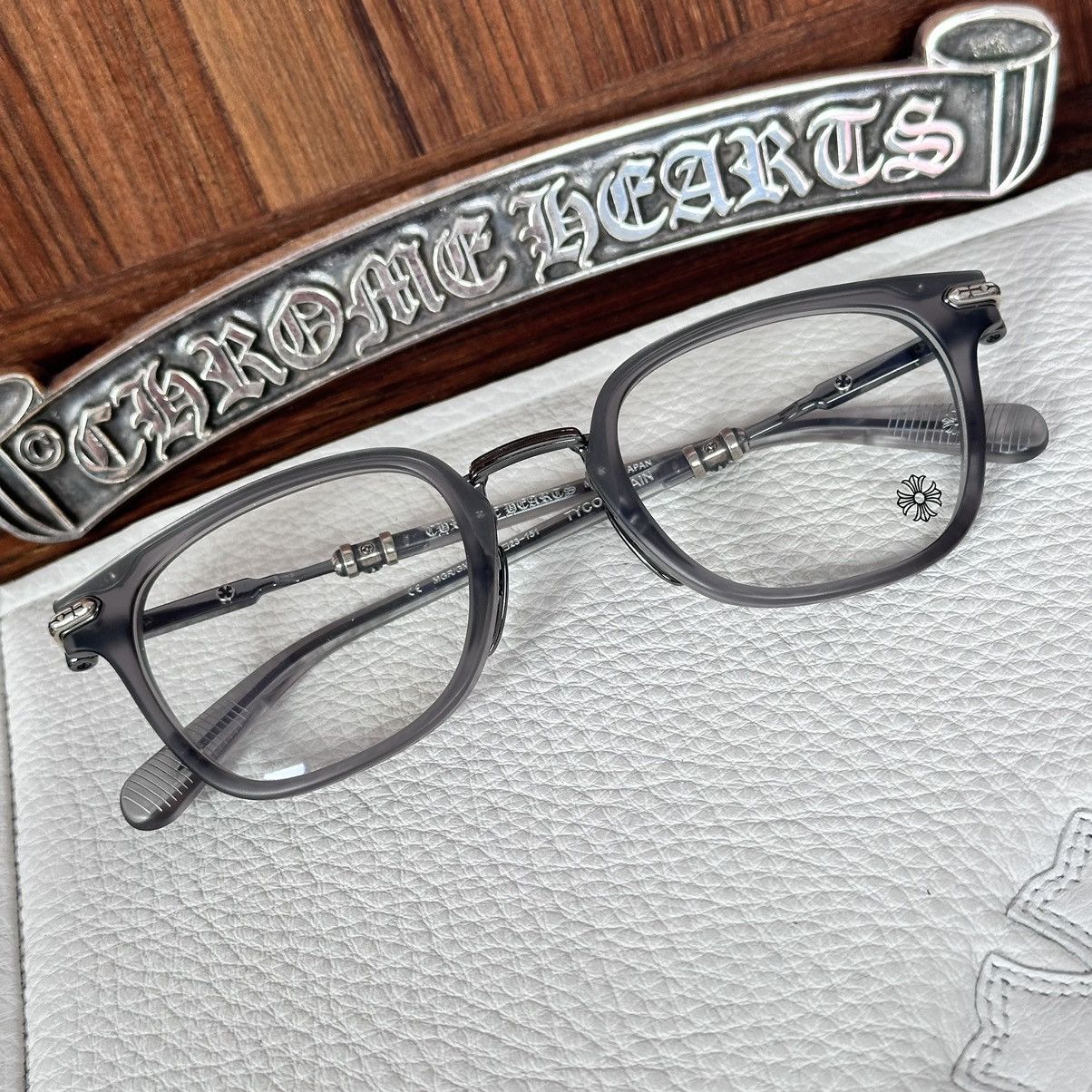 Chrome Hearts Tycoxagain Glasses Chrome Hearts Tycoxagain Glasses in Blue/Silver | eBay main image 3