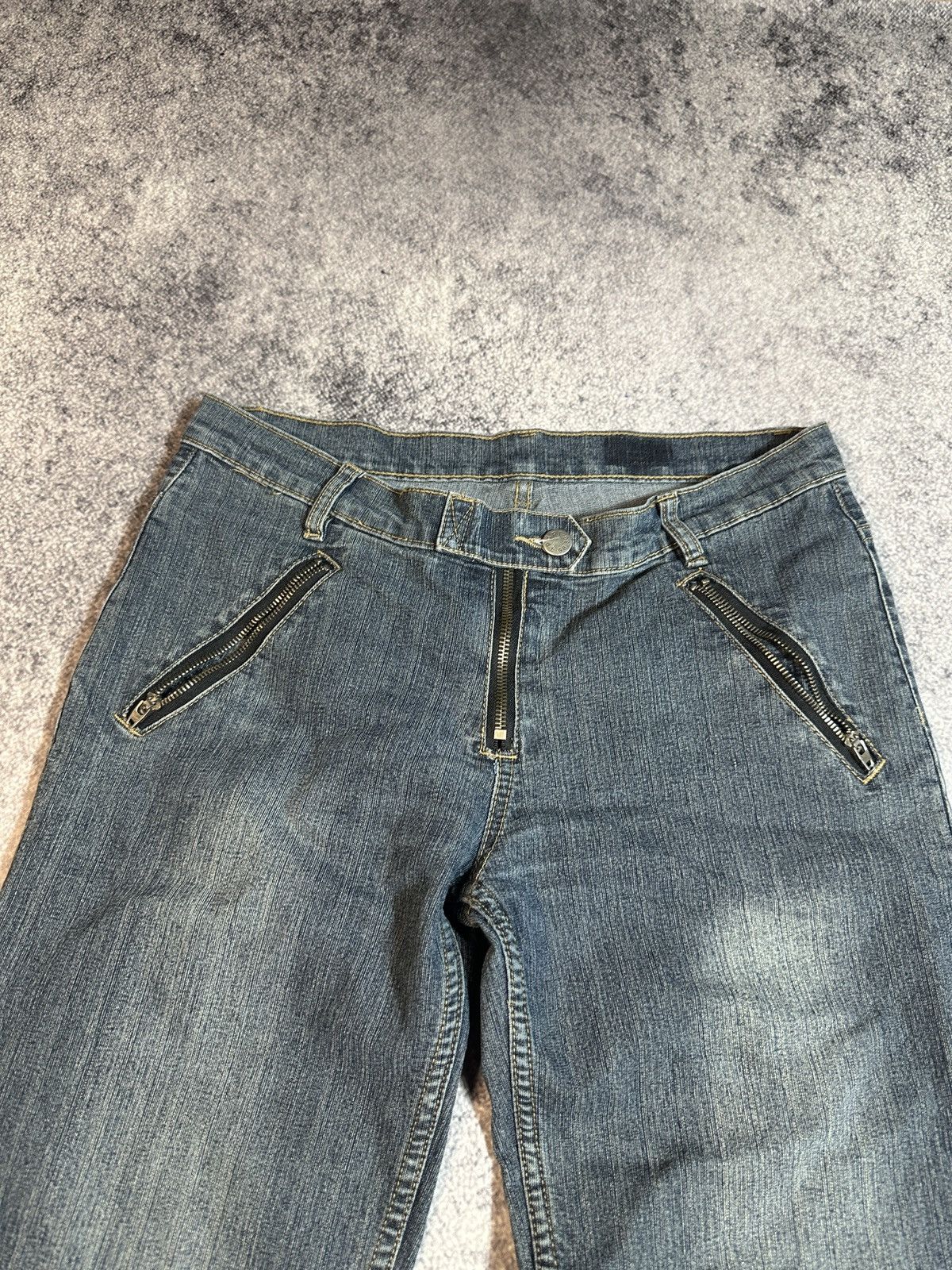Designer Y2K Vintage Casual Denim Zip Avant Garde Opium Style USA S Size US 31 - 4 Thumbnail