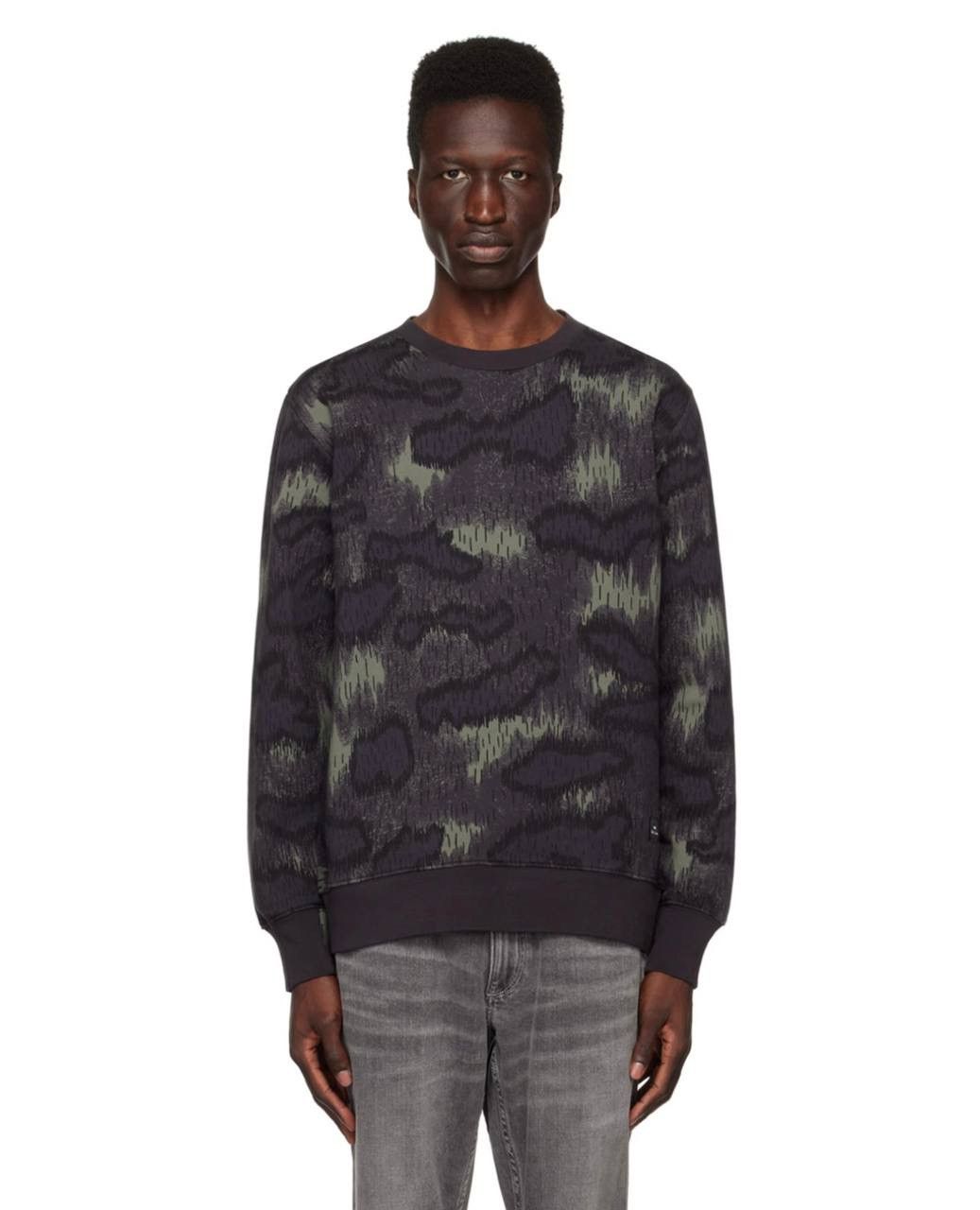 Paul Smith PAUL SMITH Camo Print Sweatshirt Military Black Green Size US XXL / EU 58 / 5 - 2 Thumbnail