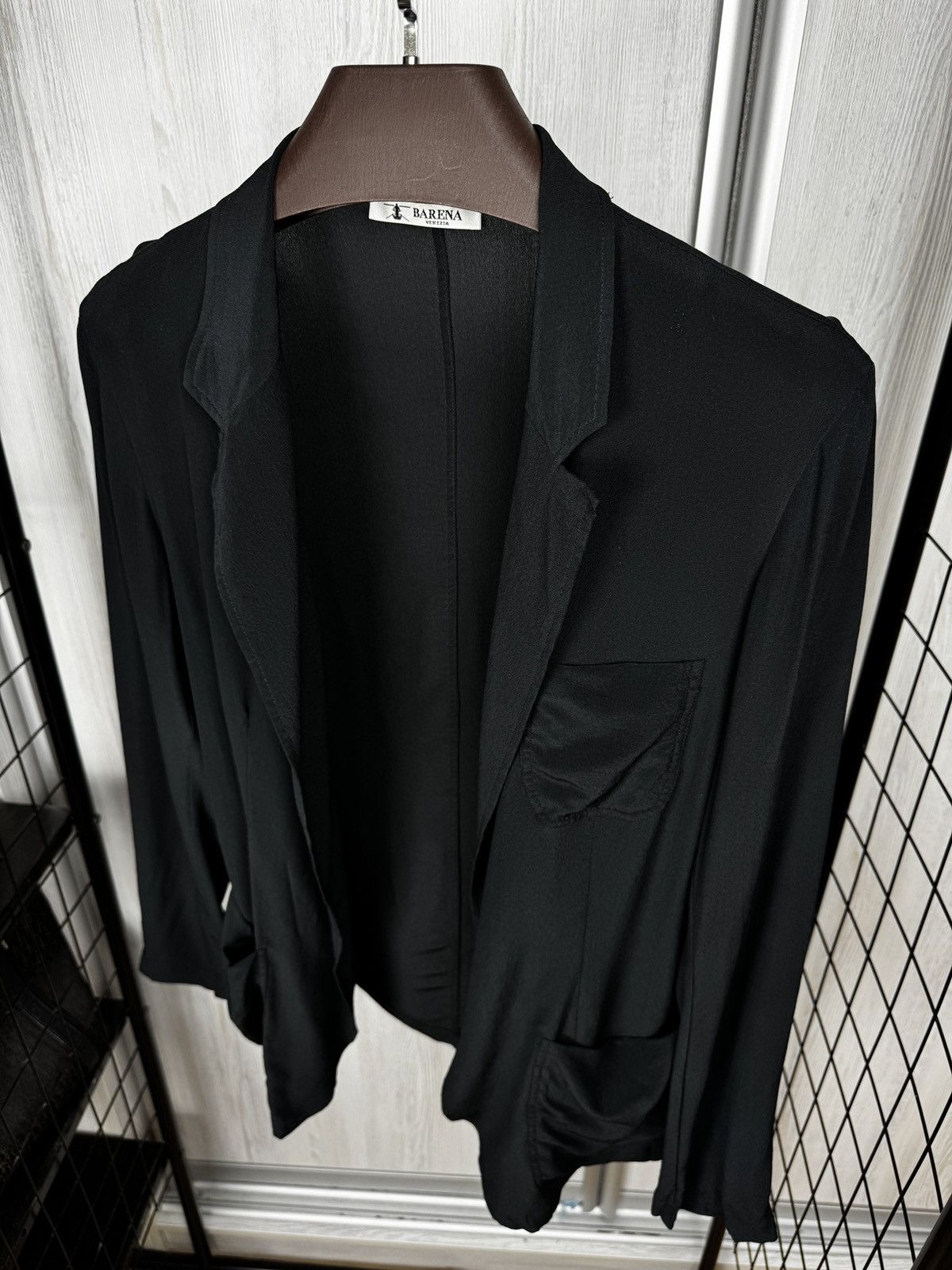 Barena Venezia Barena Venezia Black Silk buttonless blazer size 46 Size 36R - 7 Thumbnail