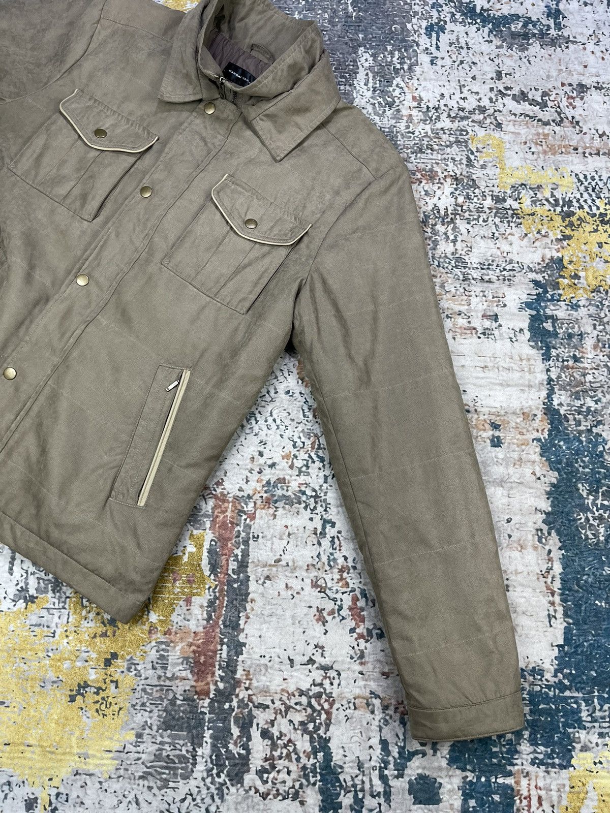 Kansai Yamamoto Kansai Yamamoto Moleskin Like 2 Collar Quilt Padded Jackets Size US M / EU 48-50 / 2 - 3 Thumbnail