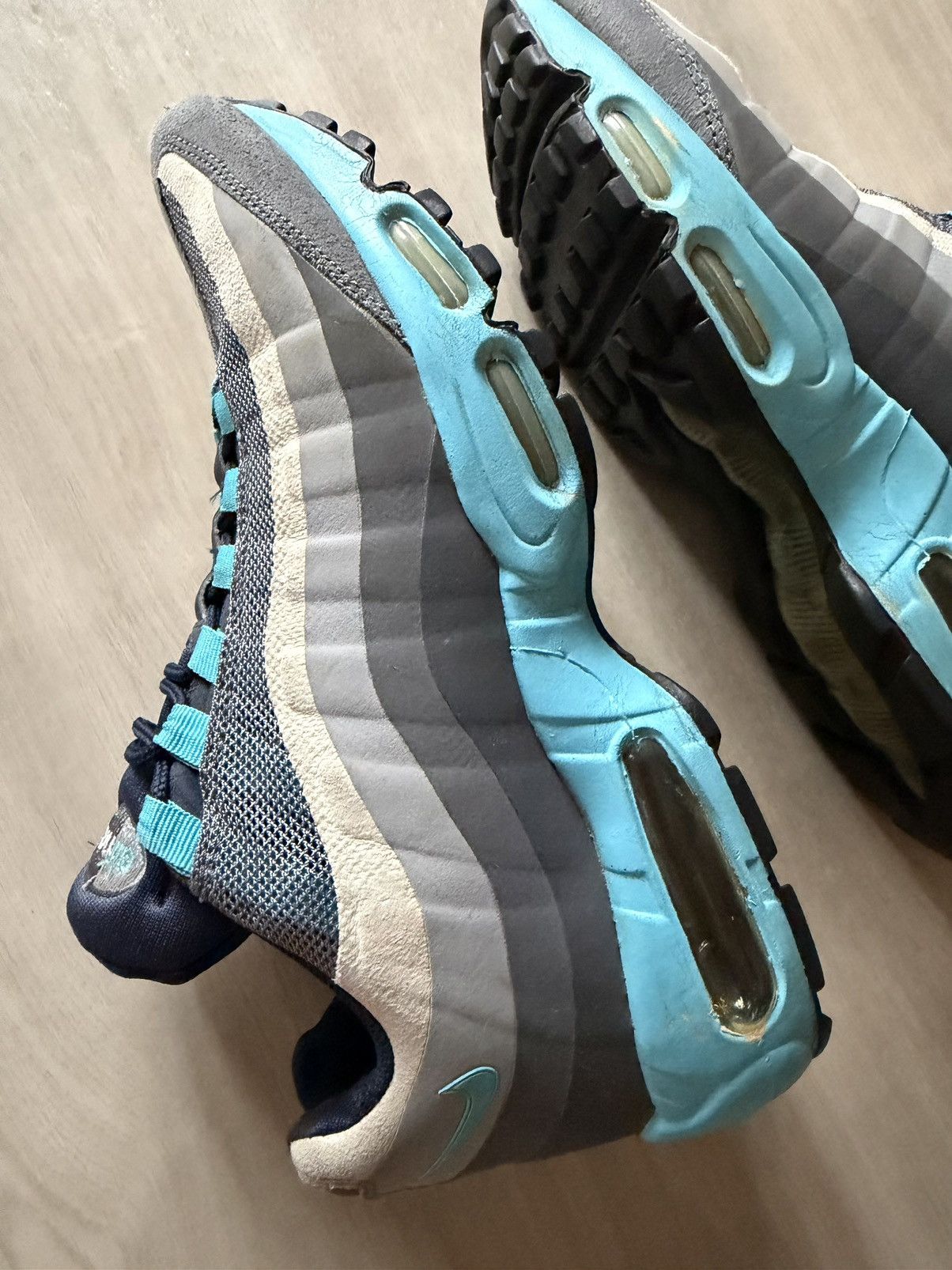 Nike 2013 Nike Air Max 95 No Sew Gamme Blue Grey 616190-040 Sz 9 Size US 9 / EU 42 - 4 Thumbnail