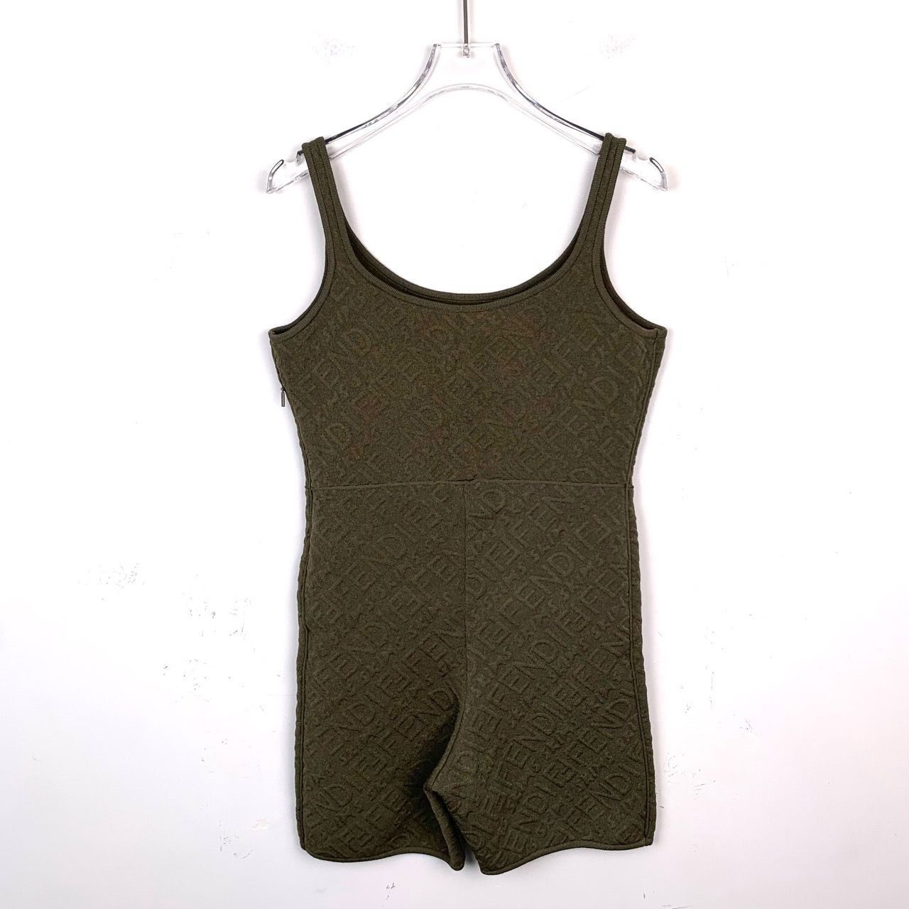 Fendi Fendi Logo Embossed Full Print Green Jumpsuit - Size 42 (M) Size M / US 6-8 / IT 42-44 - 9 Thumbnail