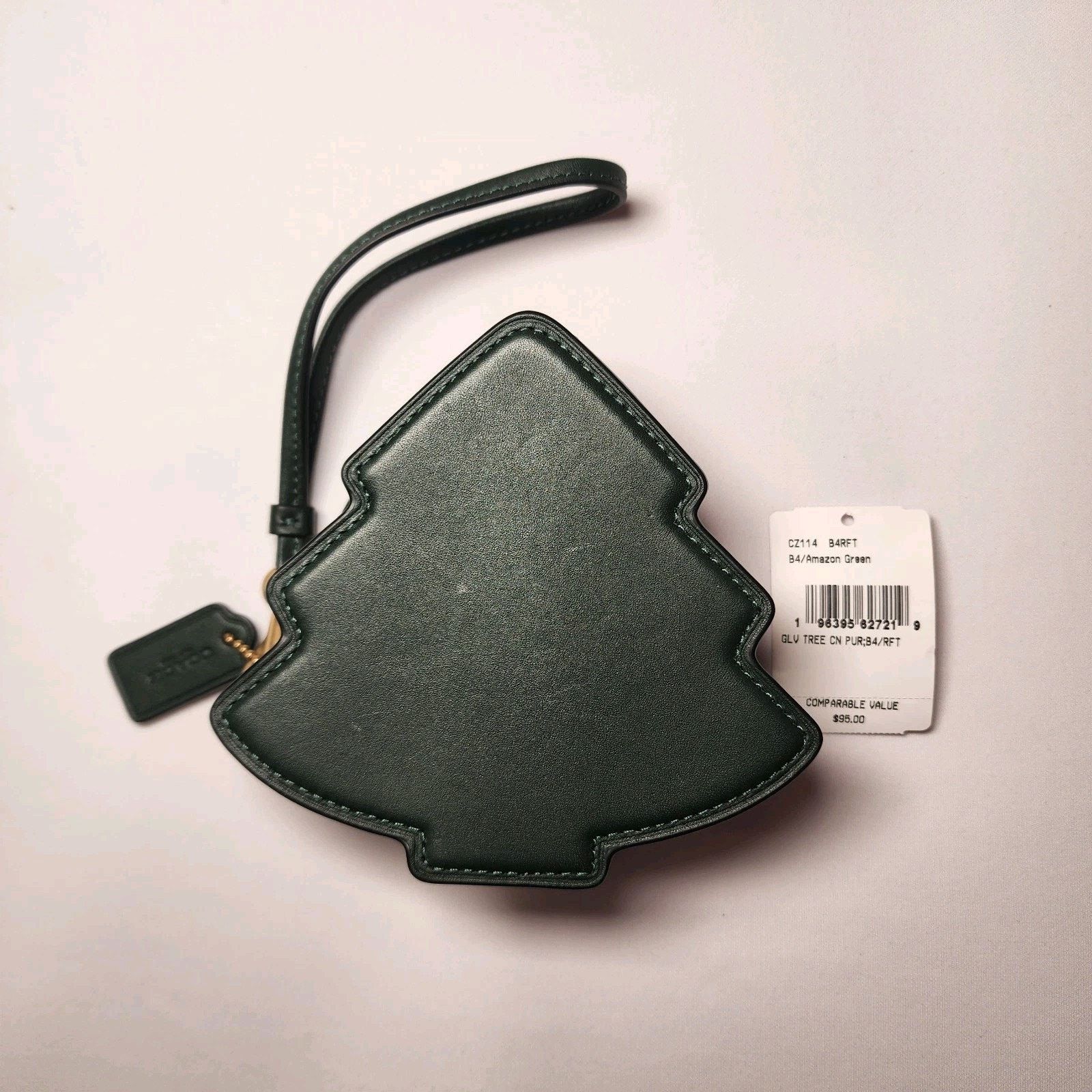 Coach NWT Coach CZ114 Tree Coin Purse Evergreen Amazon Green Size ONE SIZE - 3 Thumbnail