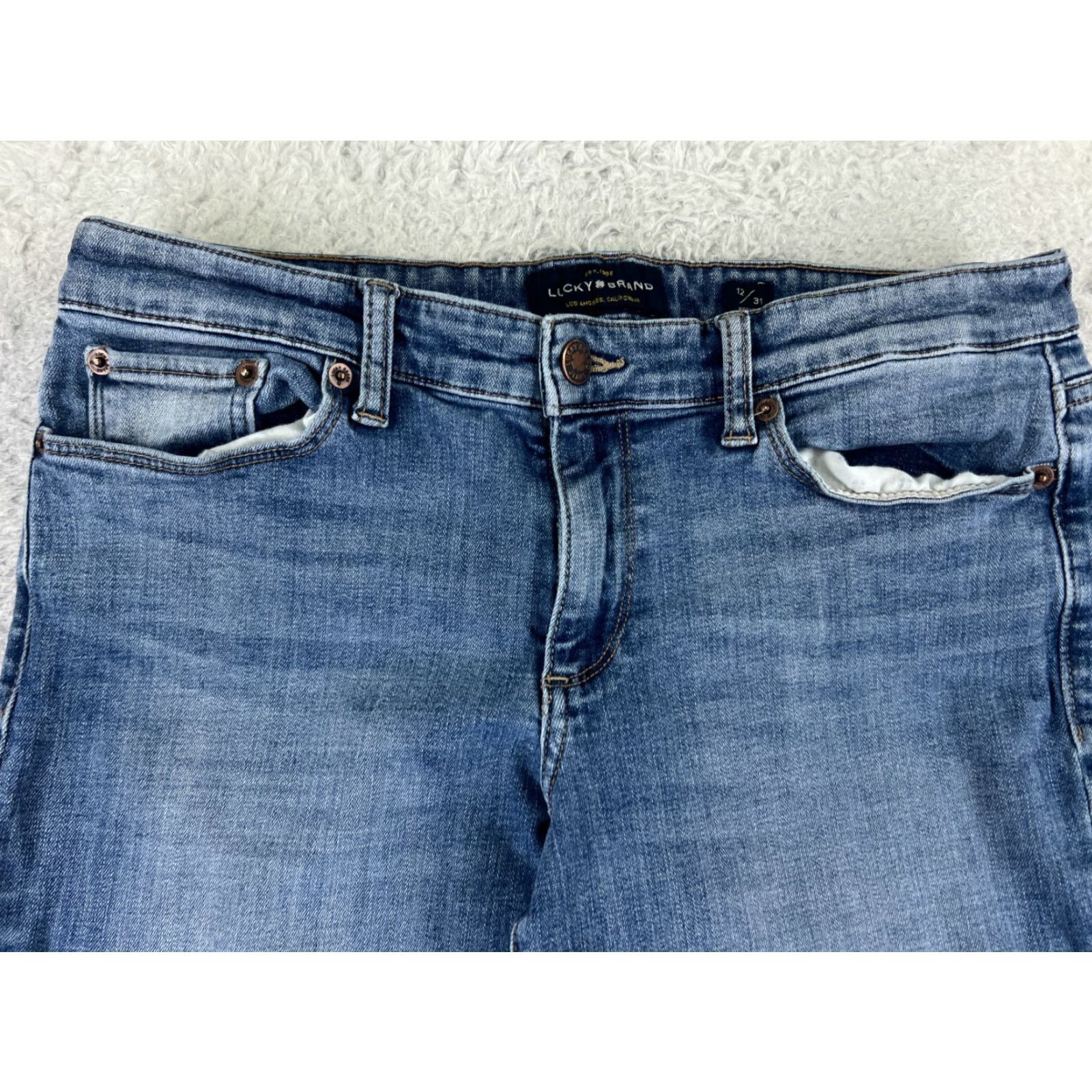 Lucky Brand Lucky Brand Pants Womens 12 Blue Denim Bootcut Low Rise Medium Wash 28x28 Size 34" / US 12 / IT 48 - 7 Thumbnail