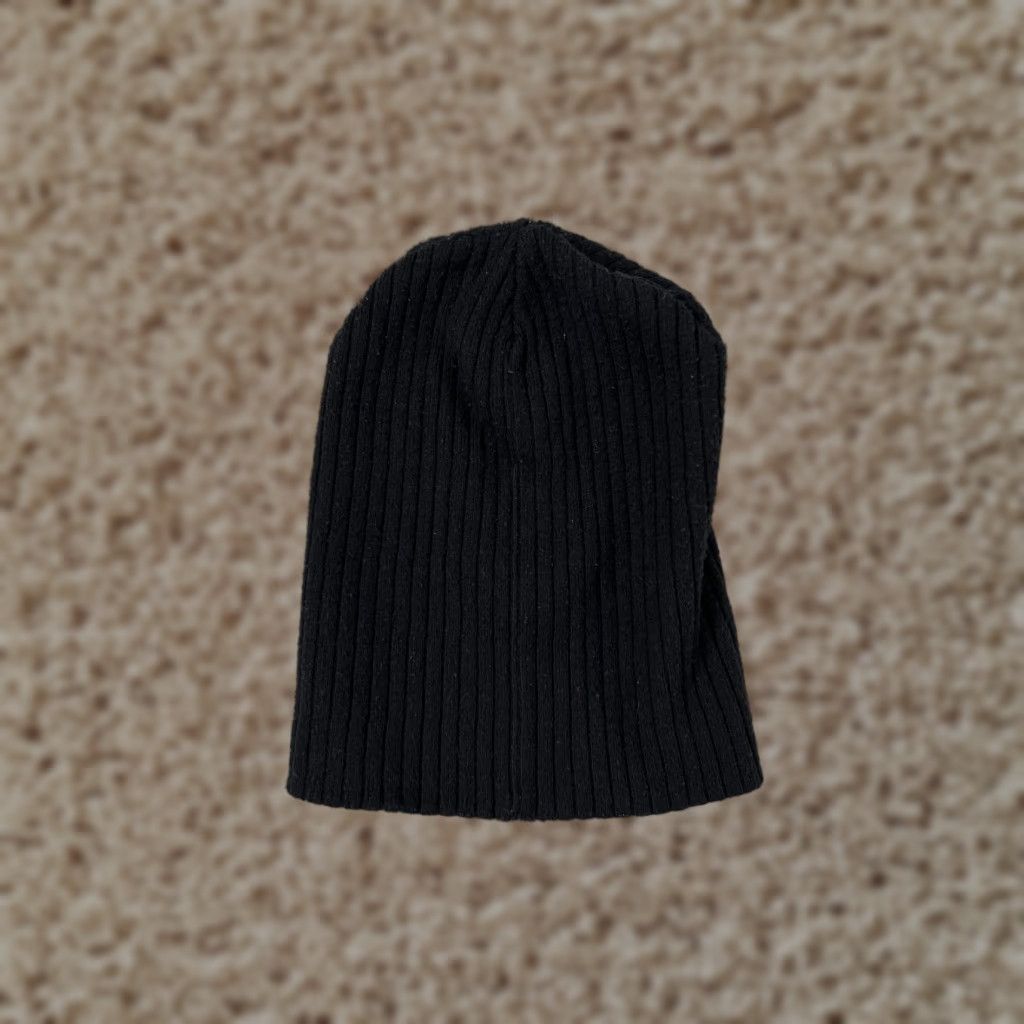 Vintage Time And Tru Beanie Black One Size Womens Knit Polyester Beanie Ski Winter Hat Size ONE SIZE - 1 Thumbnail