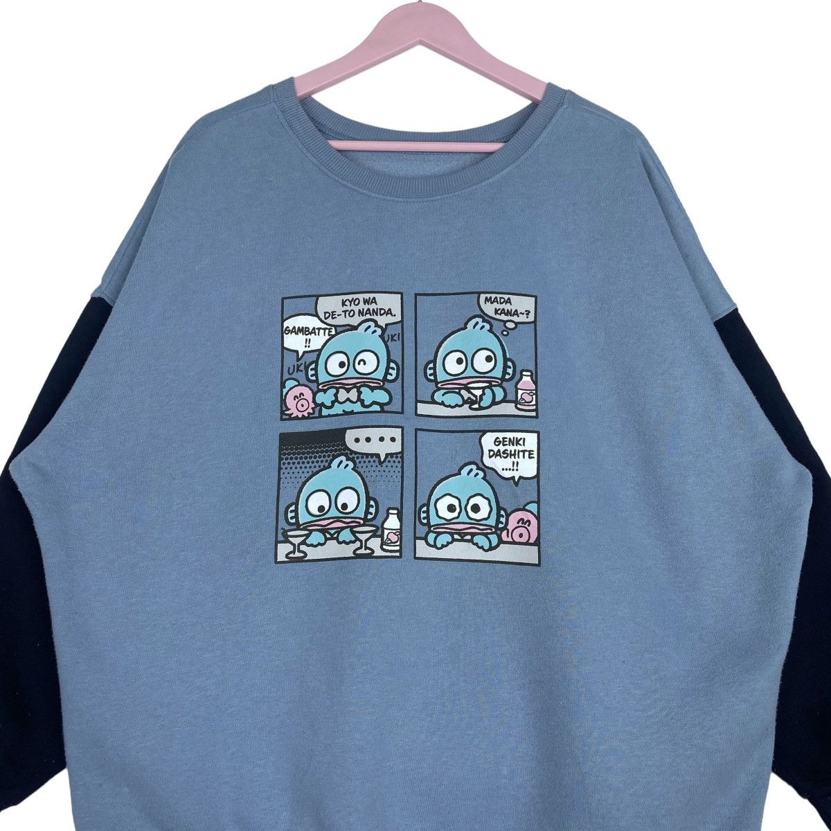 Designer × Vintage Hangyodon Sweatshirt Crewneck Pull Over Jumper Size US L / EU 52-54 / 3 - 2 Thumbnail