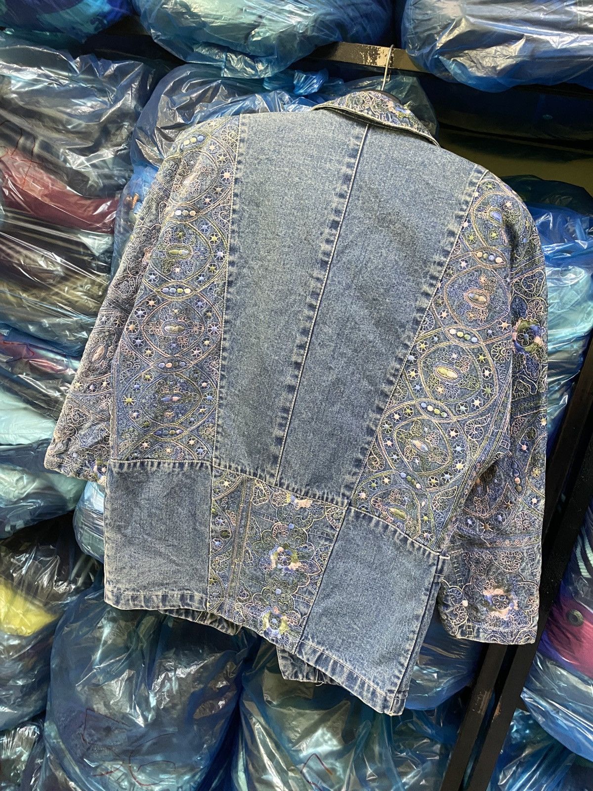 Indigo VINTAGE BOHO BORO SASHIKO JACKET MADE IN JAPAN Size US M / EU 48-50 / 2 - 8 Thumbnail