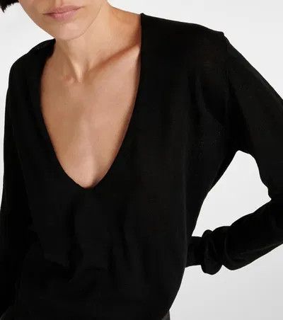 Rick Owens o1y0126 Wool Sweater in Black Size S / US 4 / IT 40 - 2 Thumbnail