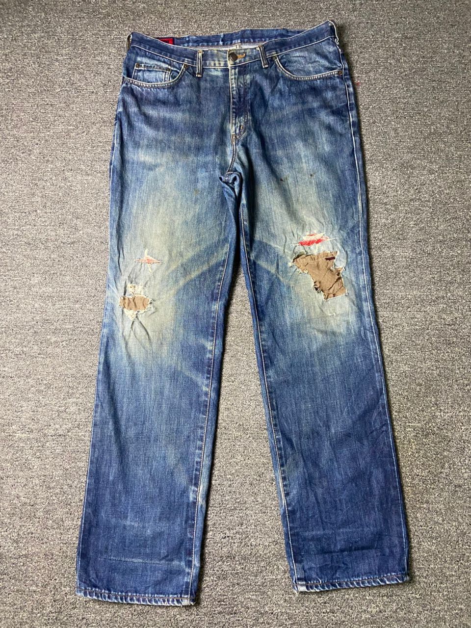 Edwin × Japanese Brand × Vintage EDWIN 503 Regular Fit Distressed Denim Jeans (133) Size US 38 / EU 54 - 1 Thumbnail