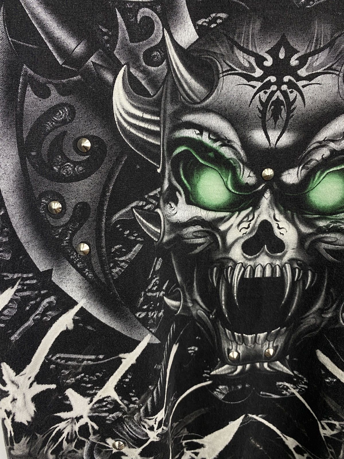 Japanese Brand 💀 Vintage 90s Skull Death All Over Print Y2K Retro Rare Hype Size US L / EU 52-54 / 3 - 5 Thumbnail