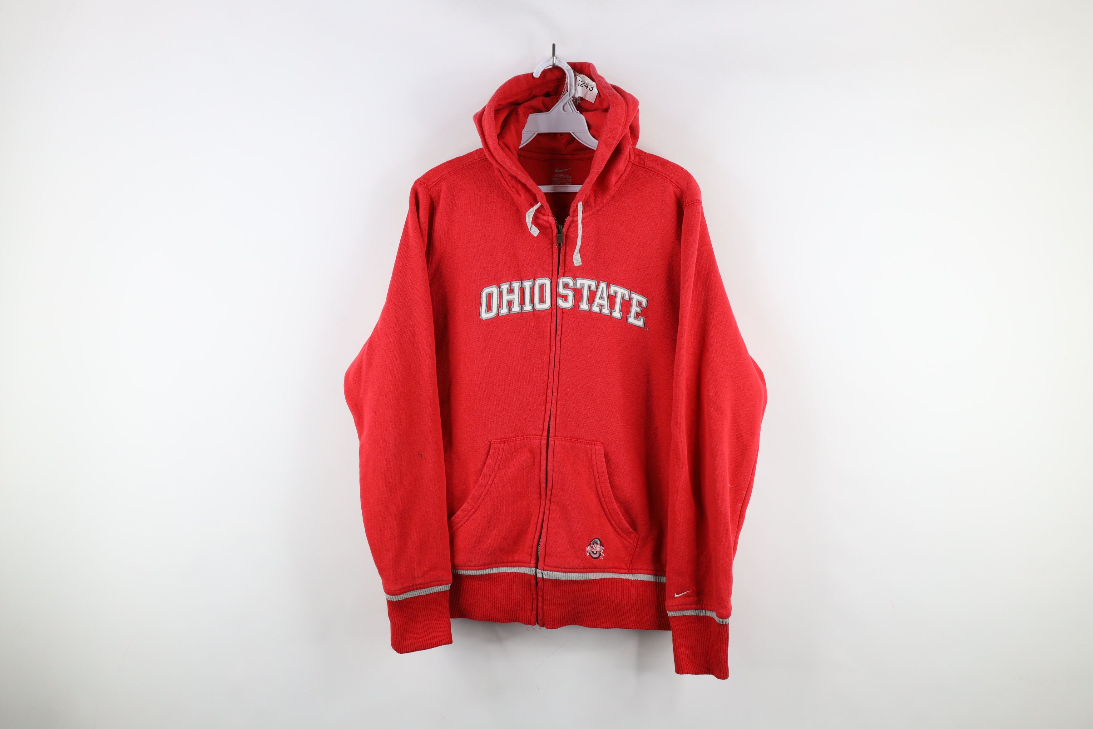 Nike × Vintage Vintage Nike Mini Swoosh Ohio State University Zip Hoodie Size XL / US 12-14 / IT 48-50 - 1 Thumbnail