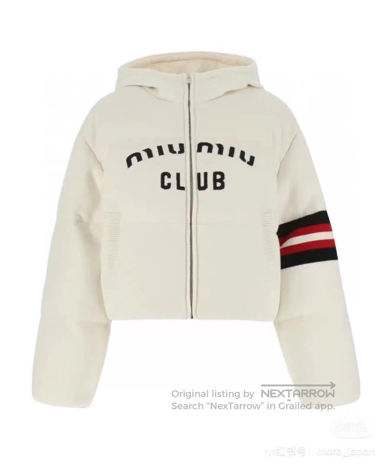 Miu Miu Miumiu Letter Colorblock Hooded Down Jacket. Size S / US 4 / IT 40 - 6 Thumbnail