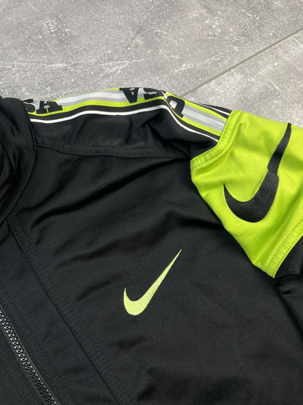 Nike Nike USA Big Swoosh Track Top Jacket Vintage 90s Size US XL / EU 56 / 4 - 4 Thumbnail