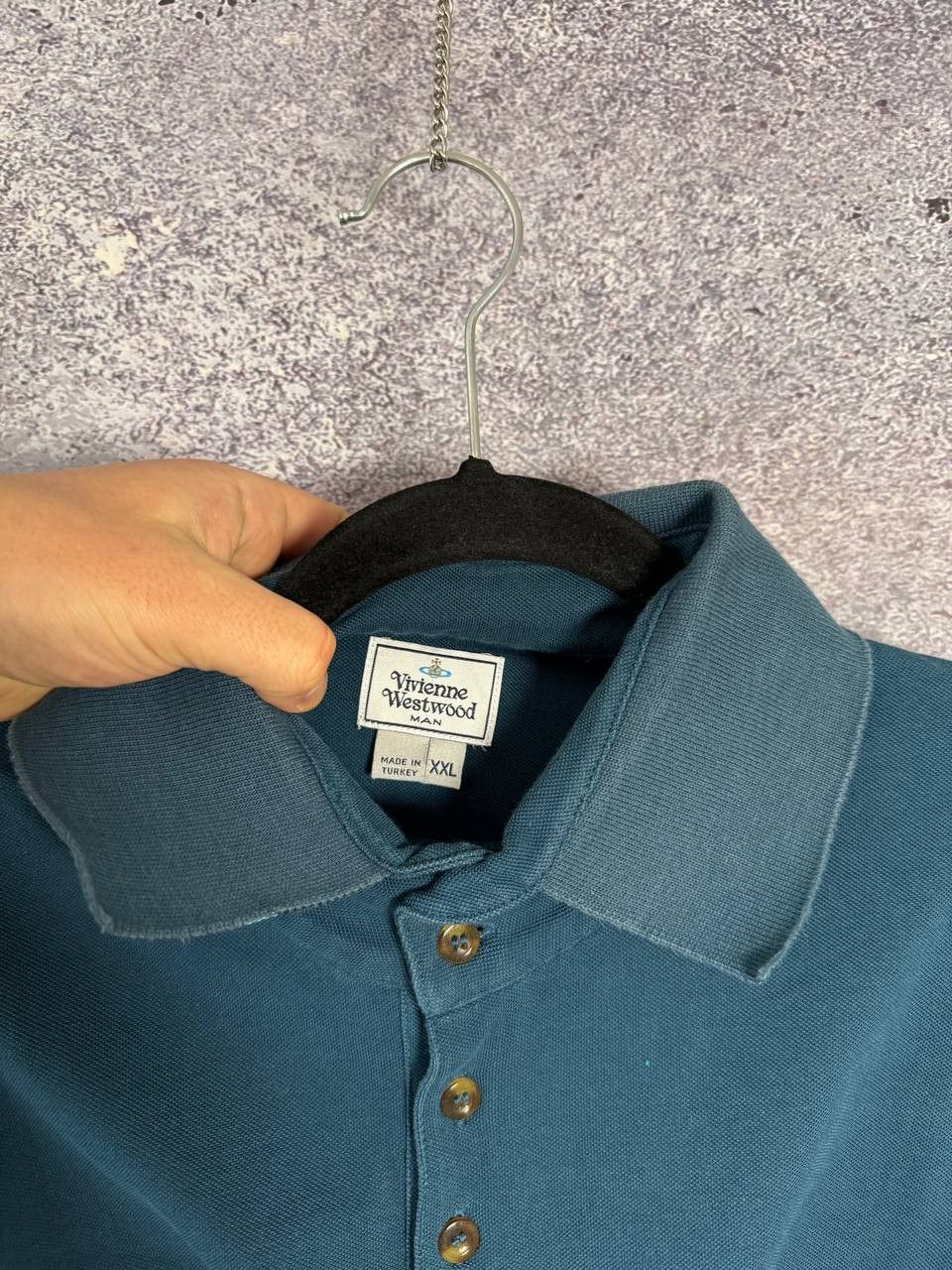 Vivienne Westwood Vivienne Westwood Orbital Embroidered Men's Blue Polos Size US XXL / EU 58 / 5 - 8 Thumbnail