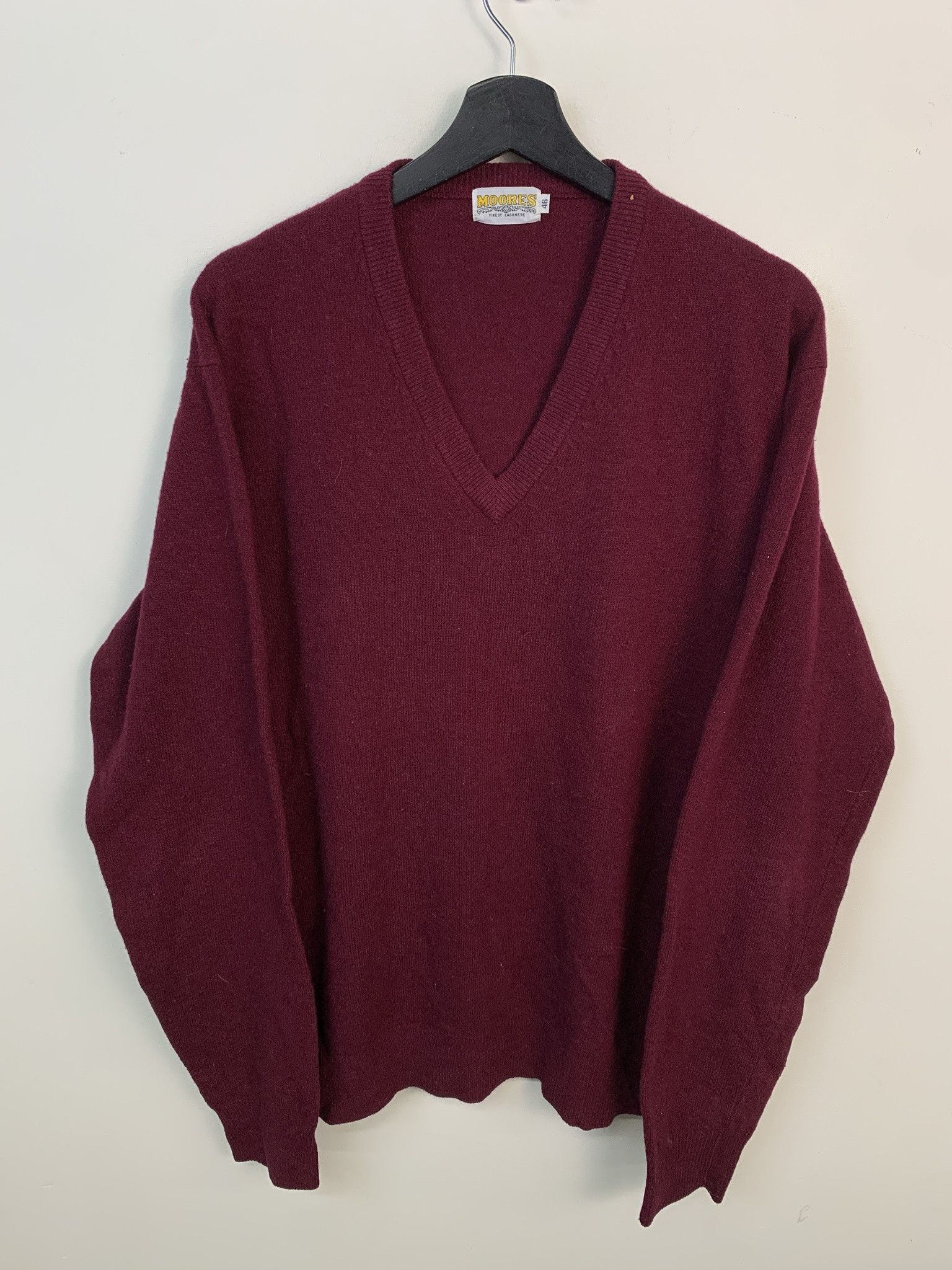 Other Vintage Sweater 1990s Knit Moores Maroon Frame V Neck Knit Sweater Size XL (46) Size US XL / EU 56 / 4 - 1 Thumbnail