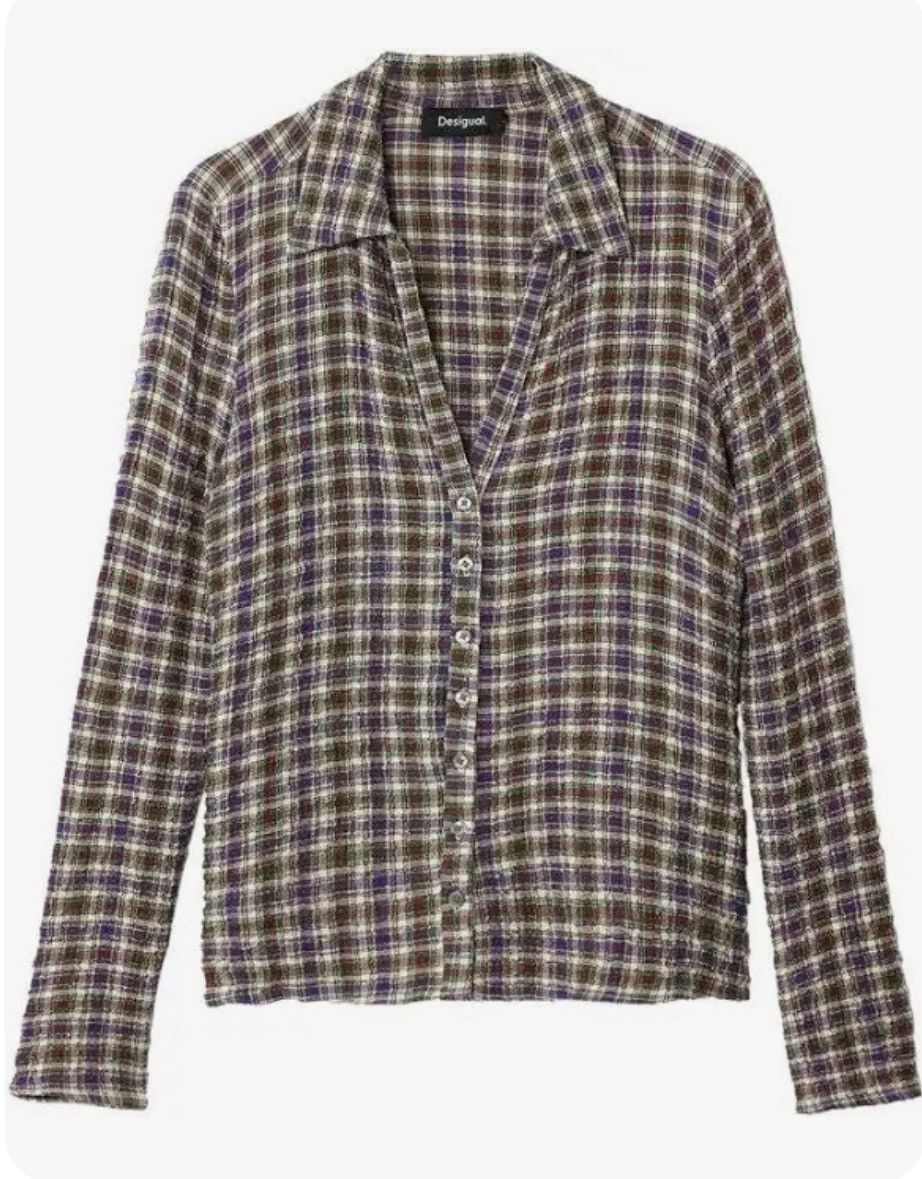 Desigual PLAID- Hemdbluse Size XS / US 0-2 / IT 36-38 - 1 Thumbnail