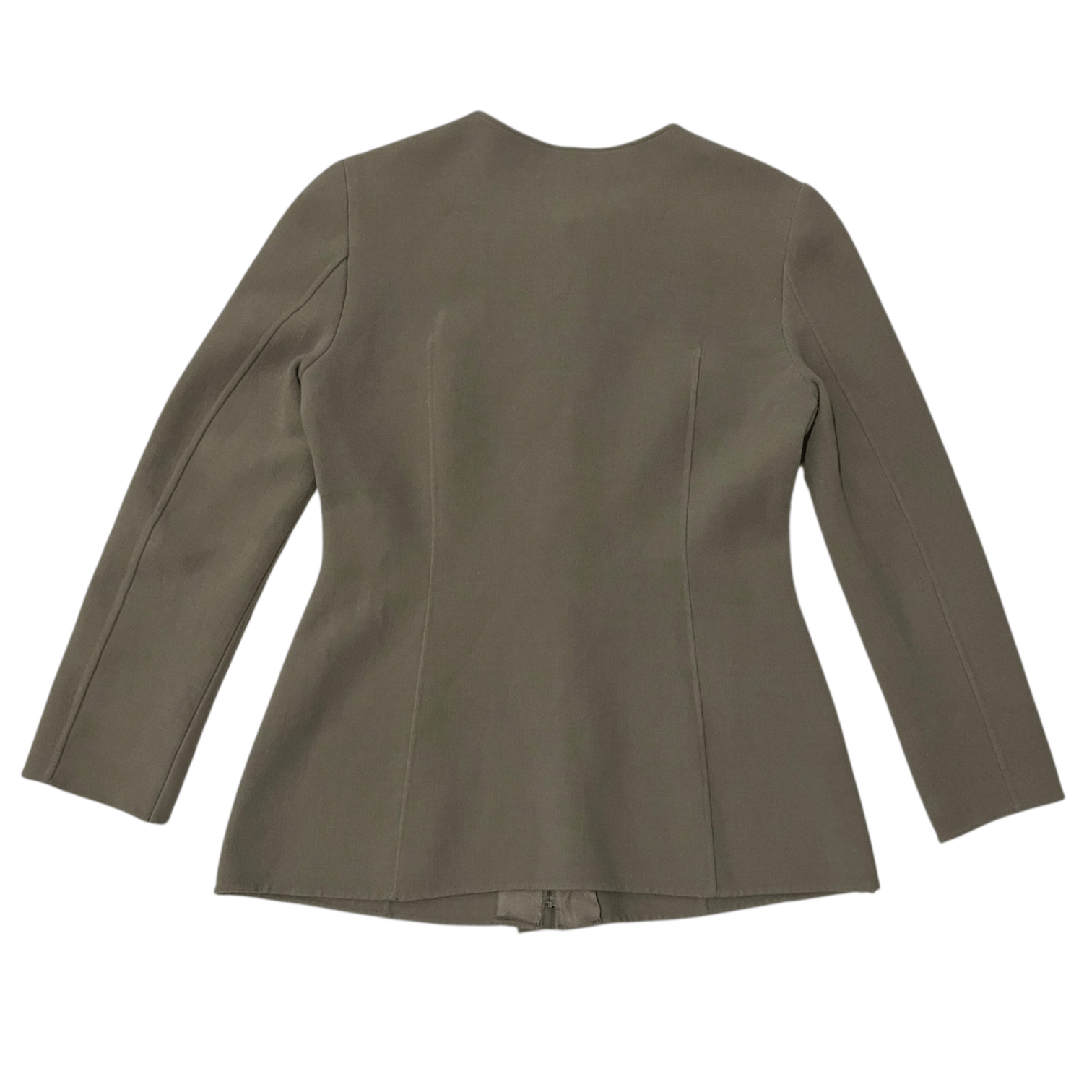 Lanvin Lanvin Collection 15 Taupe Collarless Structured Knit Jacket Size M / US 6-8 / IT 42-44 - 12 Thumbnail