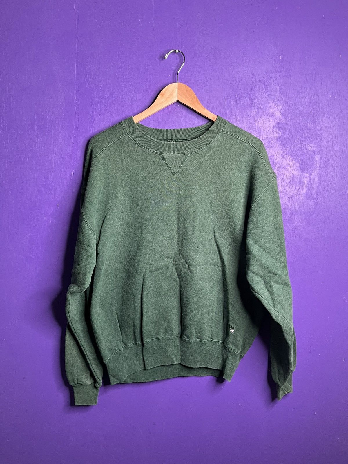 Russell Athletic × Vintage Vintage 90s Russell athletic green blank crewneck Size US M / EU 48-50 / 2 - 1 Thumbnail