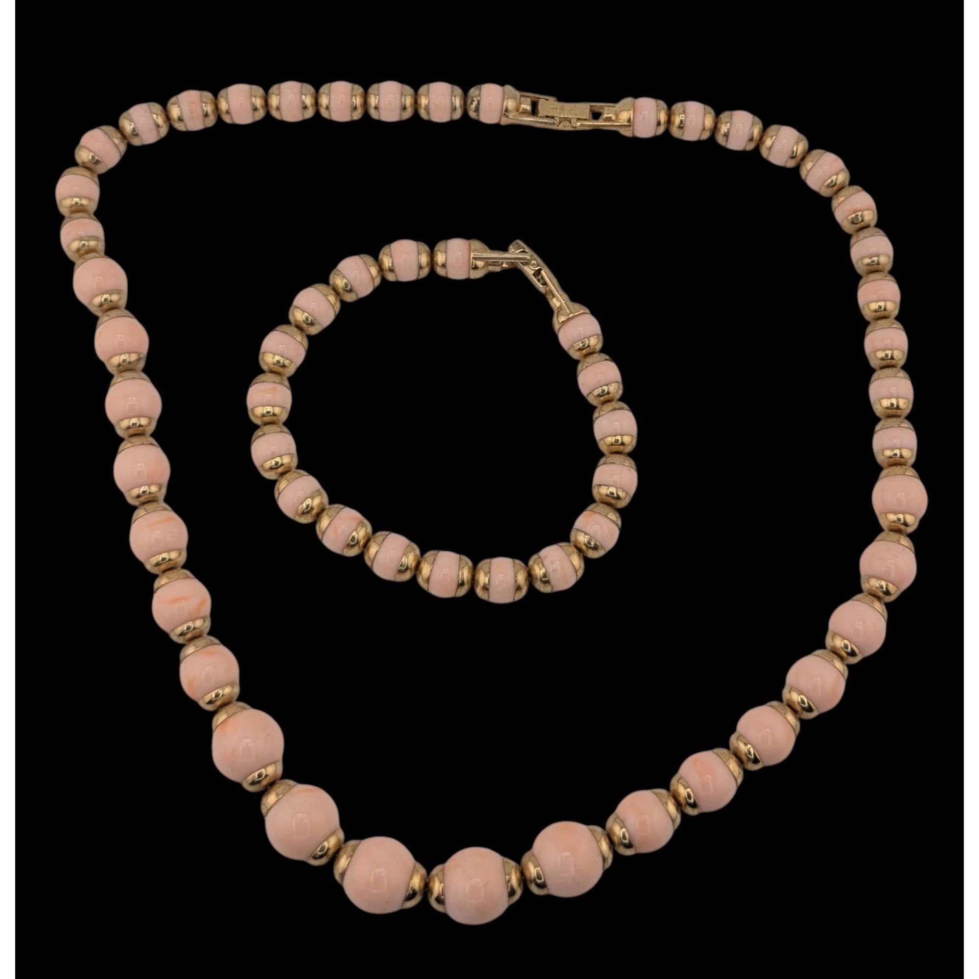 Other Vintage 80s Avon Necklace & Bracelet Set With Pink Lucite Be Size ONE SIZE - 1 Thumbnail