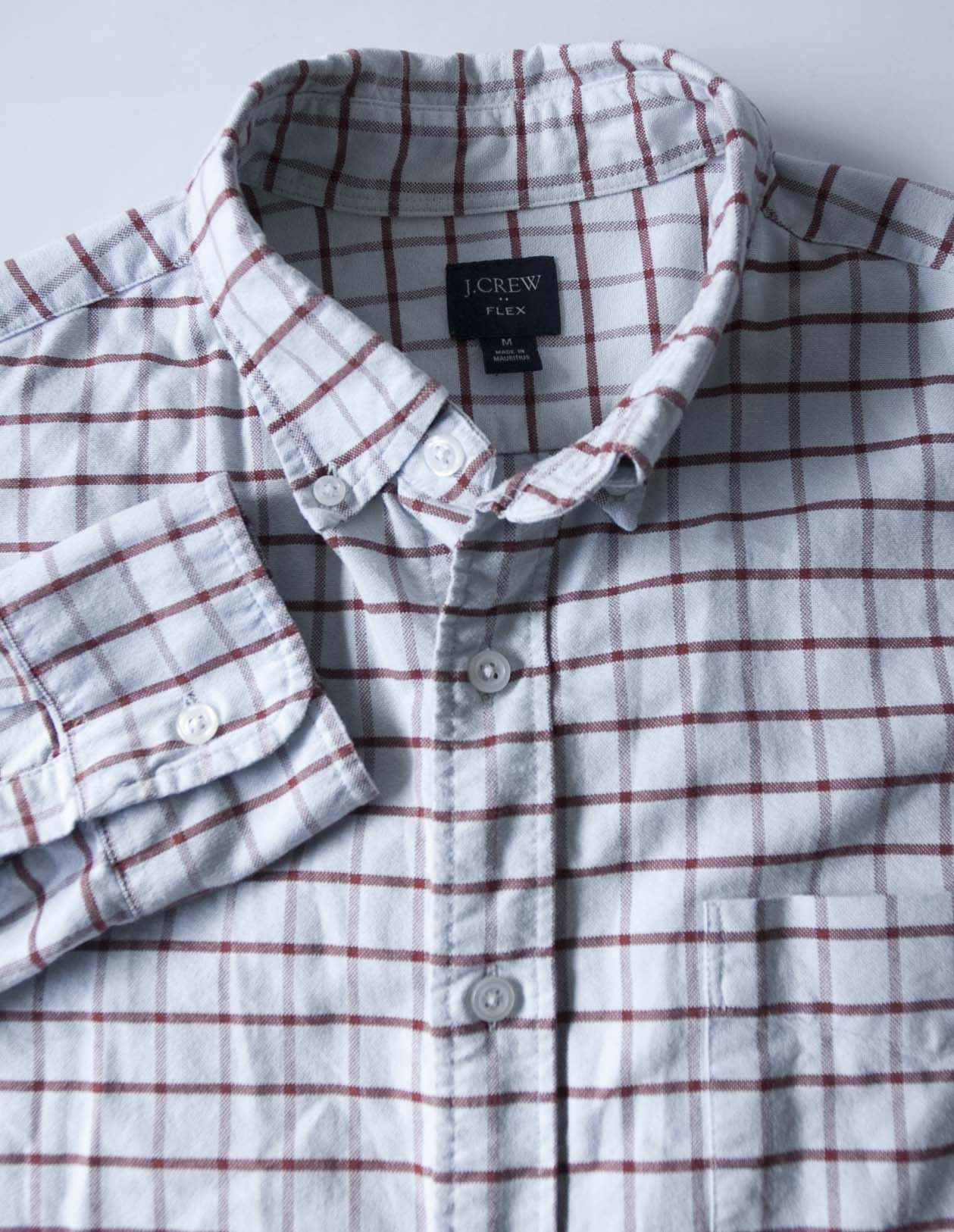 J.Crew J Crew Flex Shirt Flannel Pale Blue Plaid Size M Size US M / EU 48-50 / 2 - 1 Thumbnail