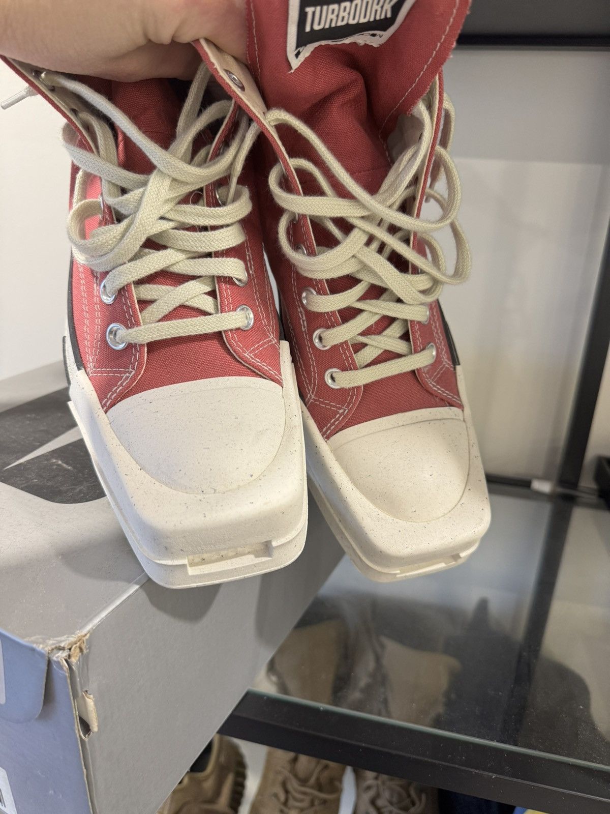 Converse × Rick Owens Drkshdw Rick Owens Drkshdw Converse Hot Pink Square Toe Size US 9 / EU 42 - 8 Thumbnail