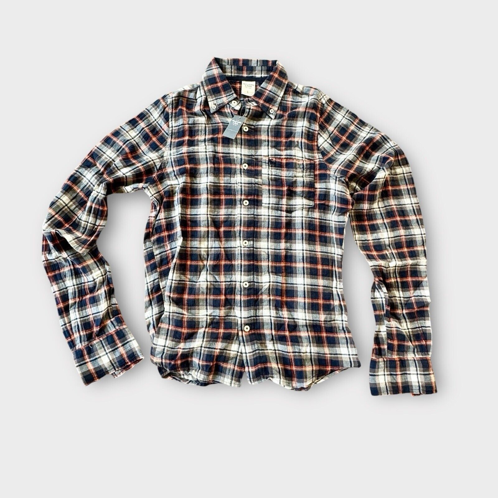 Abercrombie & Fitch × Vintage Men's Flannel Shirt size L NEW rare y2k Never Worn Size US L / EU 52-54 / 3 - 1 Thumbnail