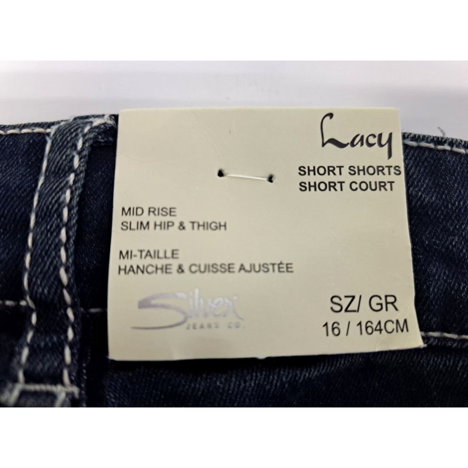Silver Jeans Co. Silver Jeans Womens 27/28 Mid Rise Denim Shorts Embroidered Cuffed Casual Blue 2.5in Inseam Mens? Size 27" / US 4 / IT 40 - 3 Thumbnail