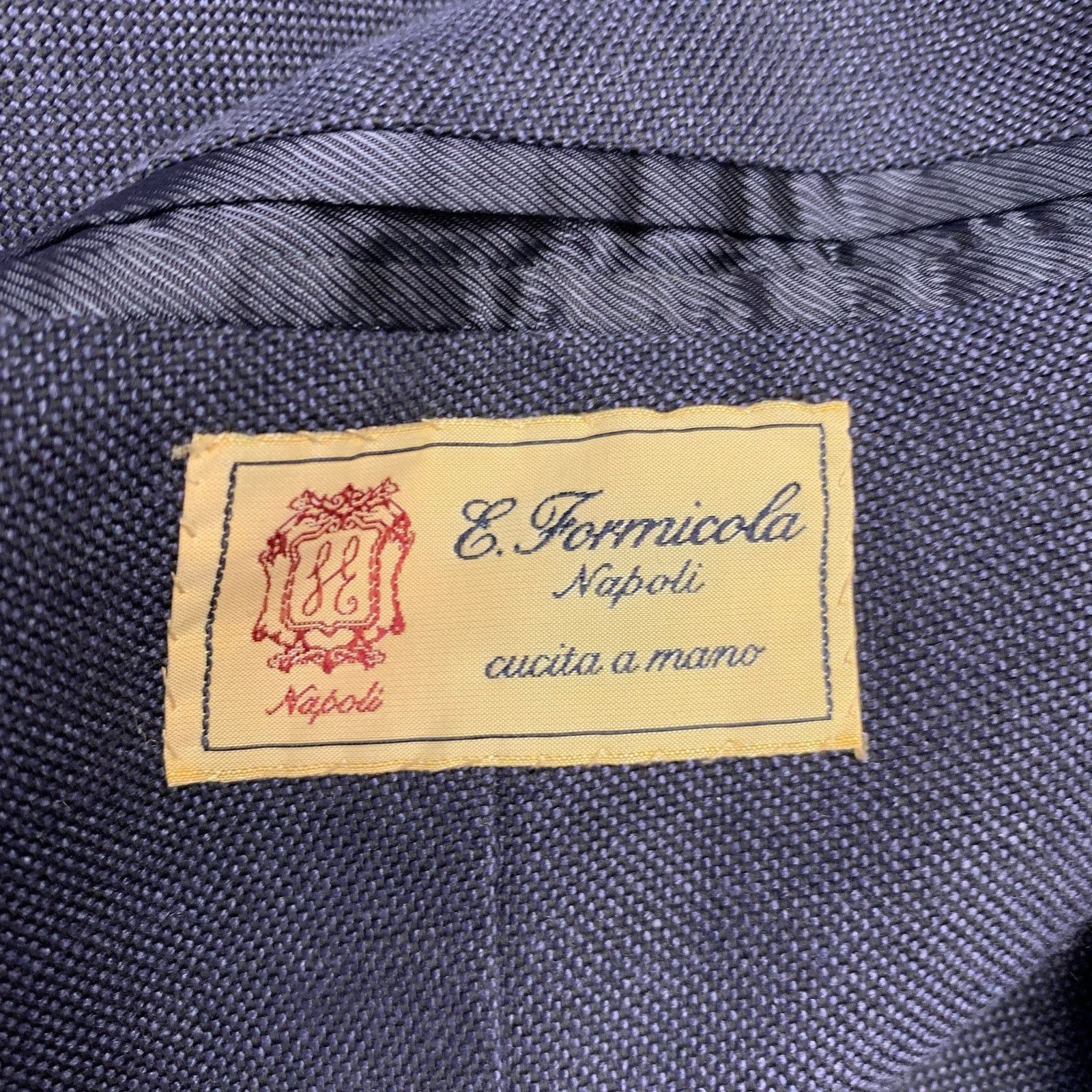 Other E. FORMICOLA 38 Blue Linen Cotton Single Breasted Jacket Size US M / EU 48-50 / 2 - 5 Thumbnail