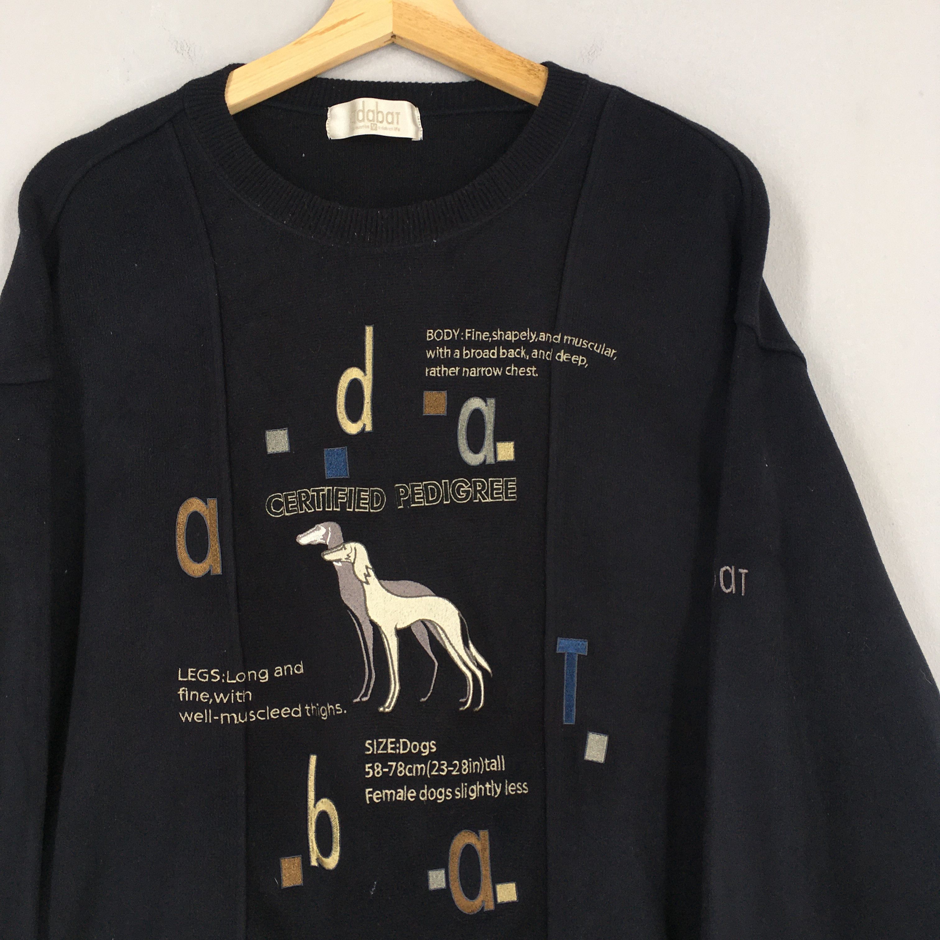 Vintage Vintage Adabat Dog Black Sweatshirt Large Size US L / EU 52-54 / 3 - 2 Thumbnail