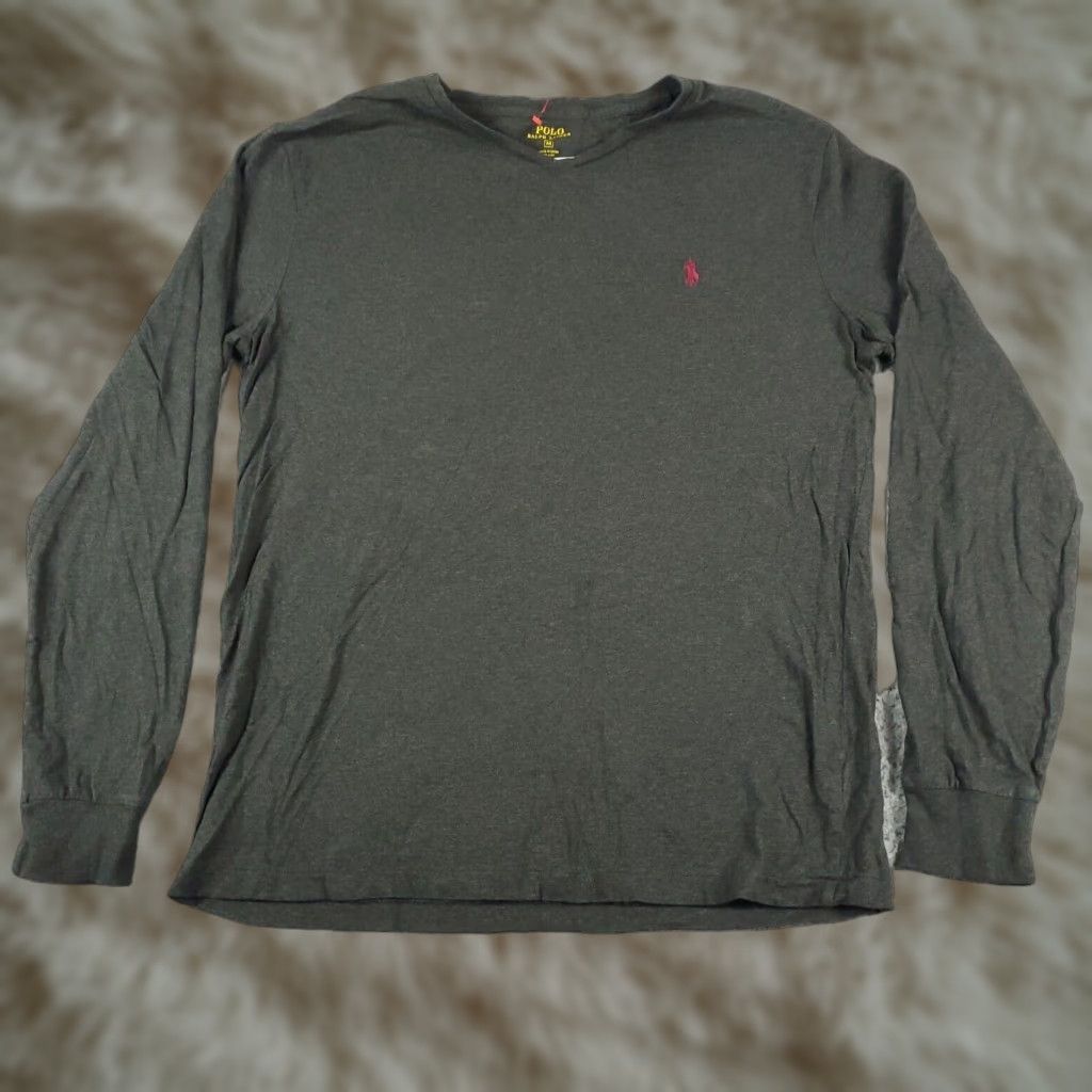 Polo Ralph Lauren Polo Ralph Lauren Long Sleeve T-Shirt Mens Medium Gray Casual Crew Neck Size US M / EU 48-50 / 2 - 1 Thumbnail