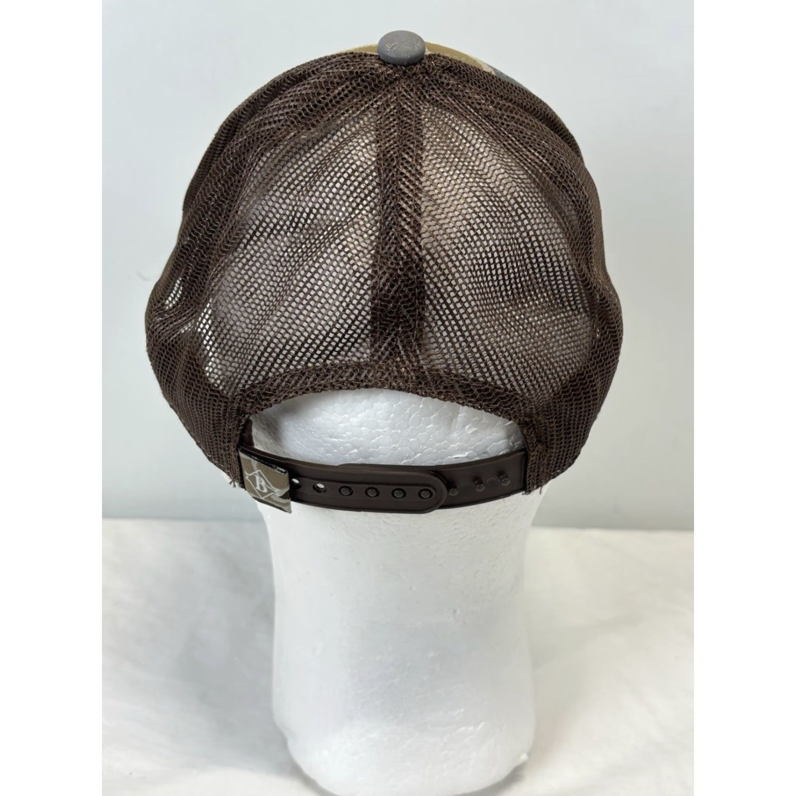Vintage Burlebo Baseball Cap Hat - Duck Camouflage Trucker Snapback Adjustable One Size Men Hunting Cap Brown with Rope Size ONE SIZE - 4 Thumbnail