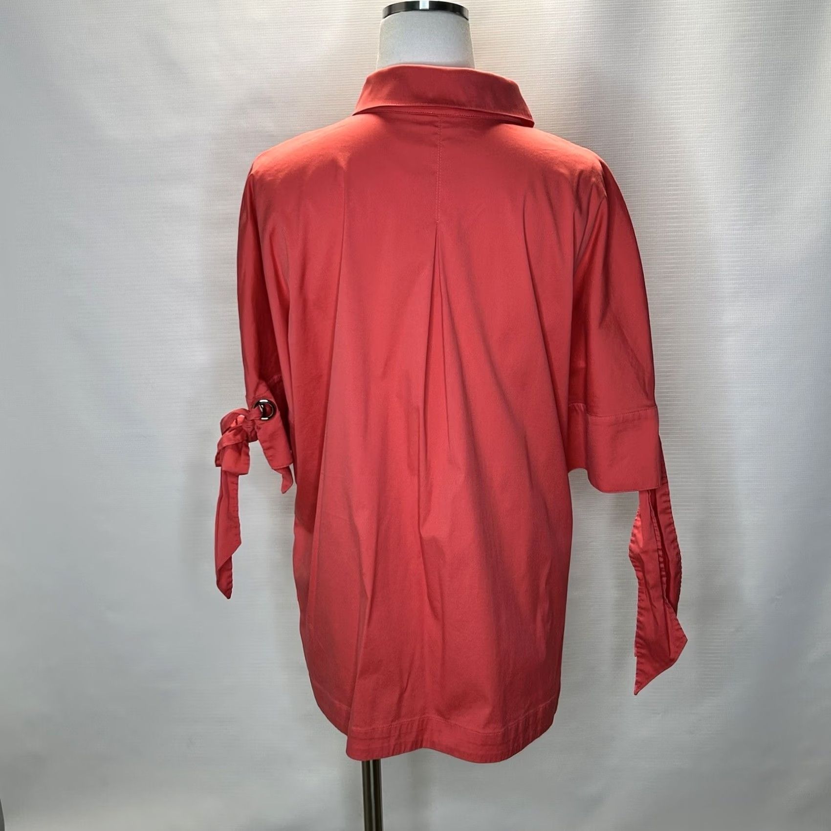 Vintage Chicos Blouse Shirt Women's 3 XL Pink V-Neck Short Sleeve Pullover Button Tunic Casual All Seasons Size XL / US 12-14 / IT 48-50 - 3 Thumbnail