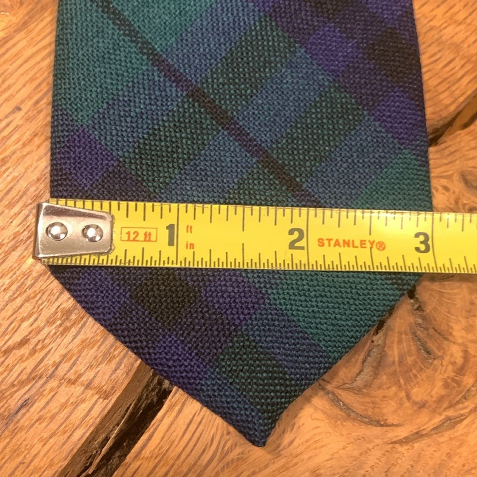 Vintage Scotland vintage wool necktie tartan plaid Marshall clan Size ONE SIZE - 10 Thumbnail