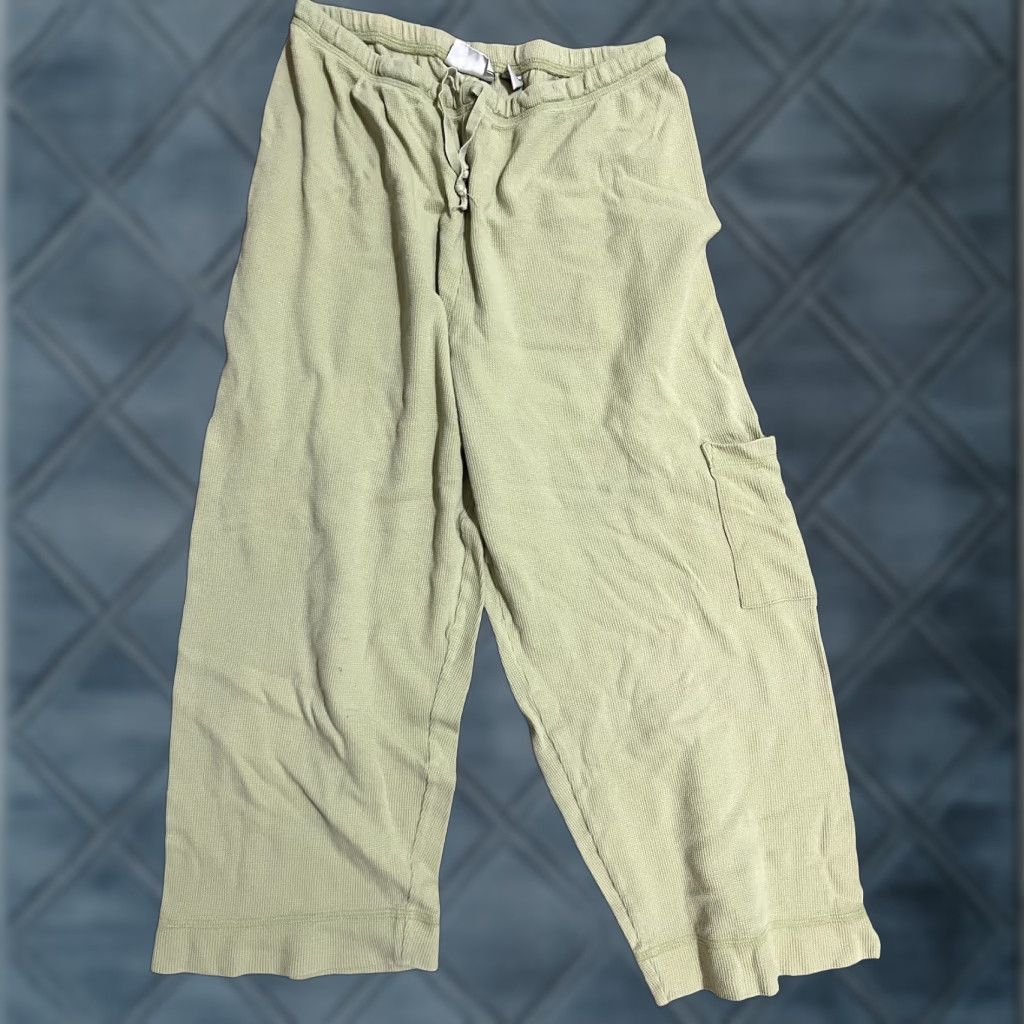 Vintage VINTAGE Chico's Women's Pants Regular Fit Ankle Style Solid Green Elastic Waist Casual Office Garment Size 25" / US 0 / IT 36 - 1 Thumbnail