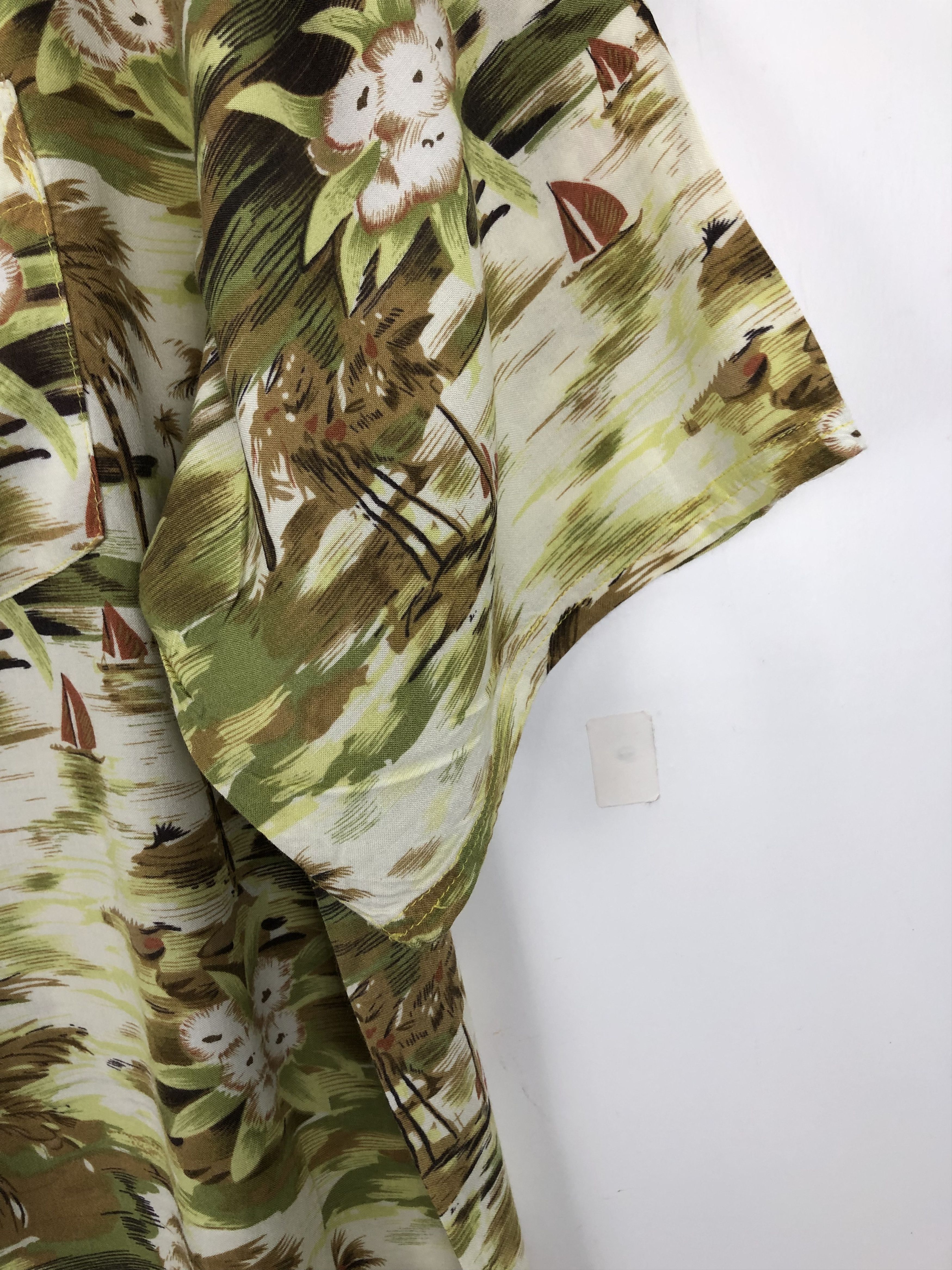 Vintage Vintage Hawaiian Shirt Trees Village Motive TA0005 Size US XXL / EU 58 / 5 - 6 Thumbnail