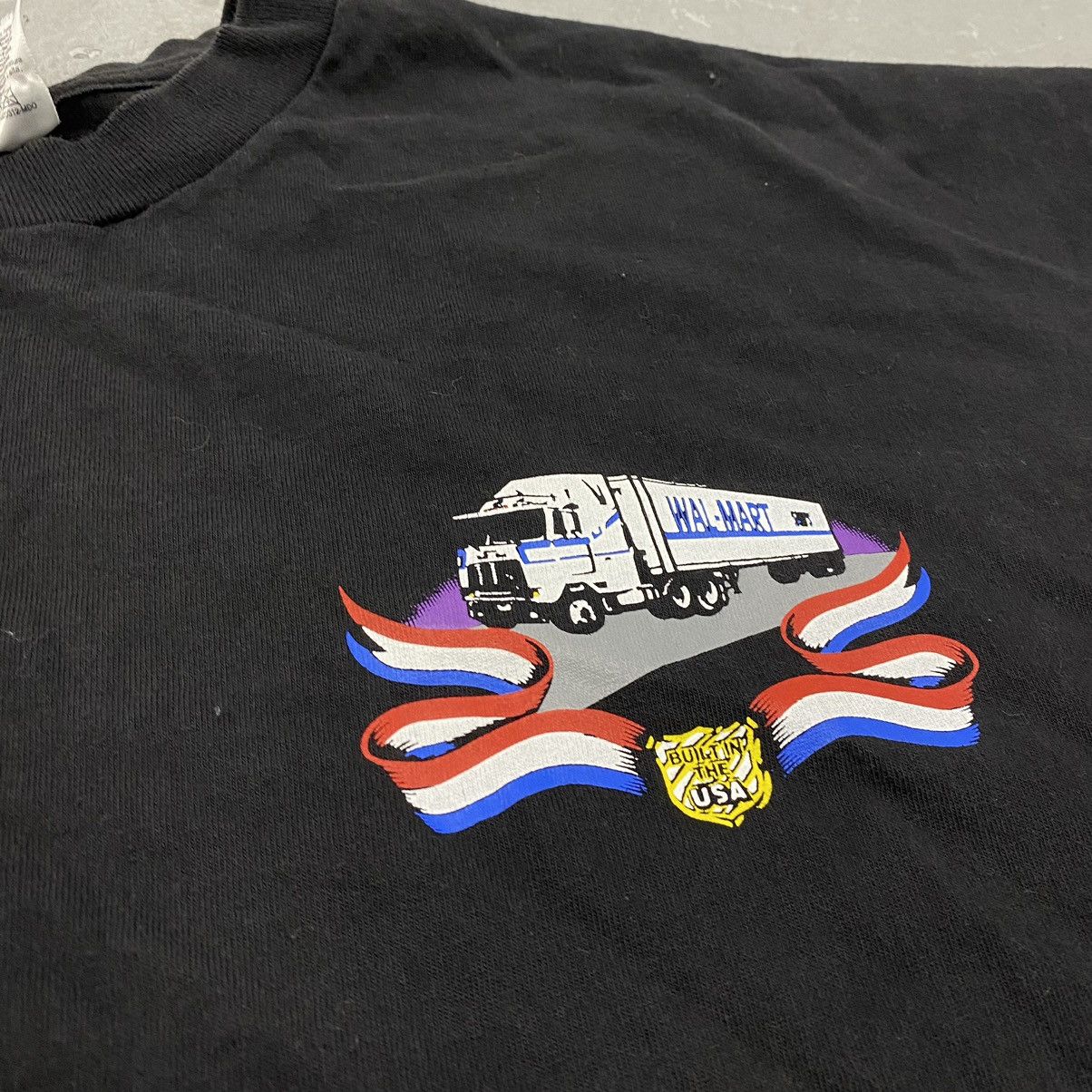 Japanese Brand × Vintage × Walmart Vintage 90s Walmart Trucking Trucker Eagle Tee Biker Grunge Size US XXL / EU 58 / 5 - 6 Thumbnail
