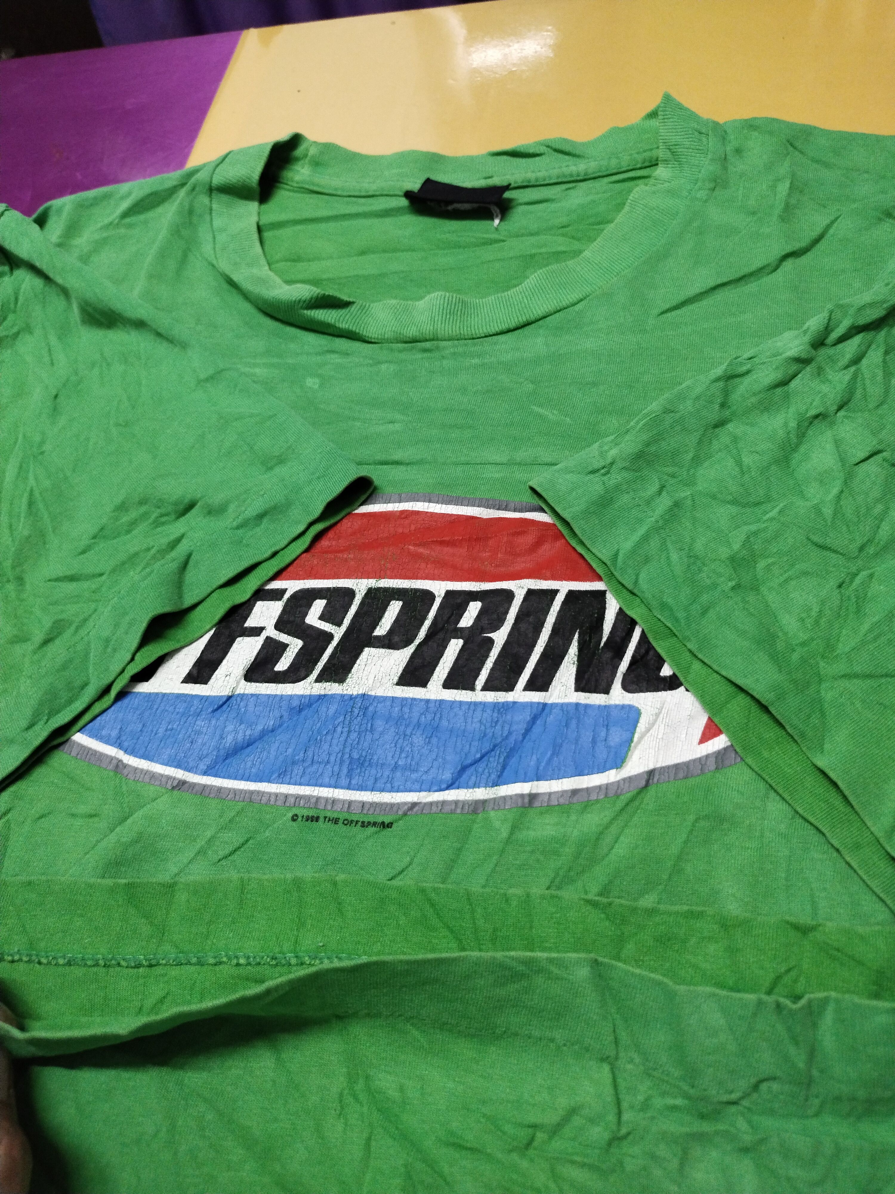 Band Tees Vtg 90's The Offspring Punk Rock Green Bootleg Shirt Tee Size US M / EU 48-50 / 2 - 5 Thumbnail