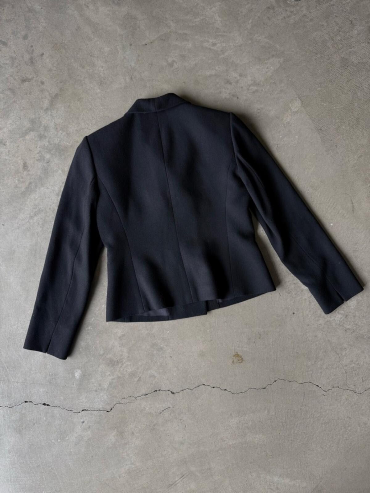 Other Kasper / Petite Cropped Vintage Blazer / Black Size XS / US 0-2 / IT 36-38 - 9 Thumbnail