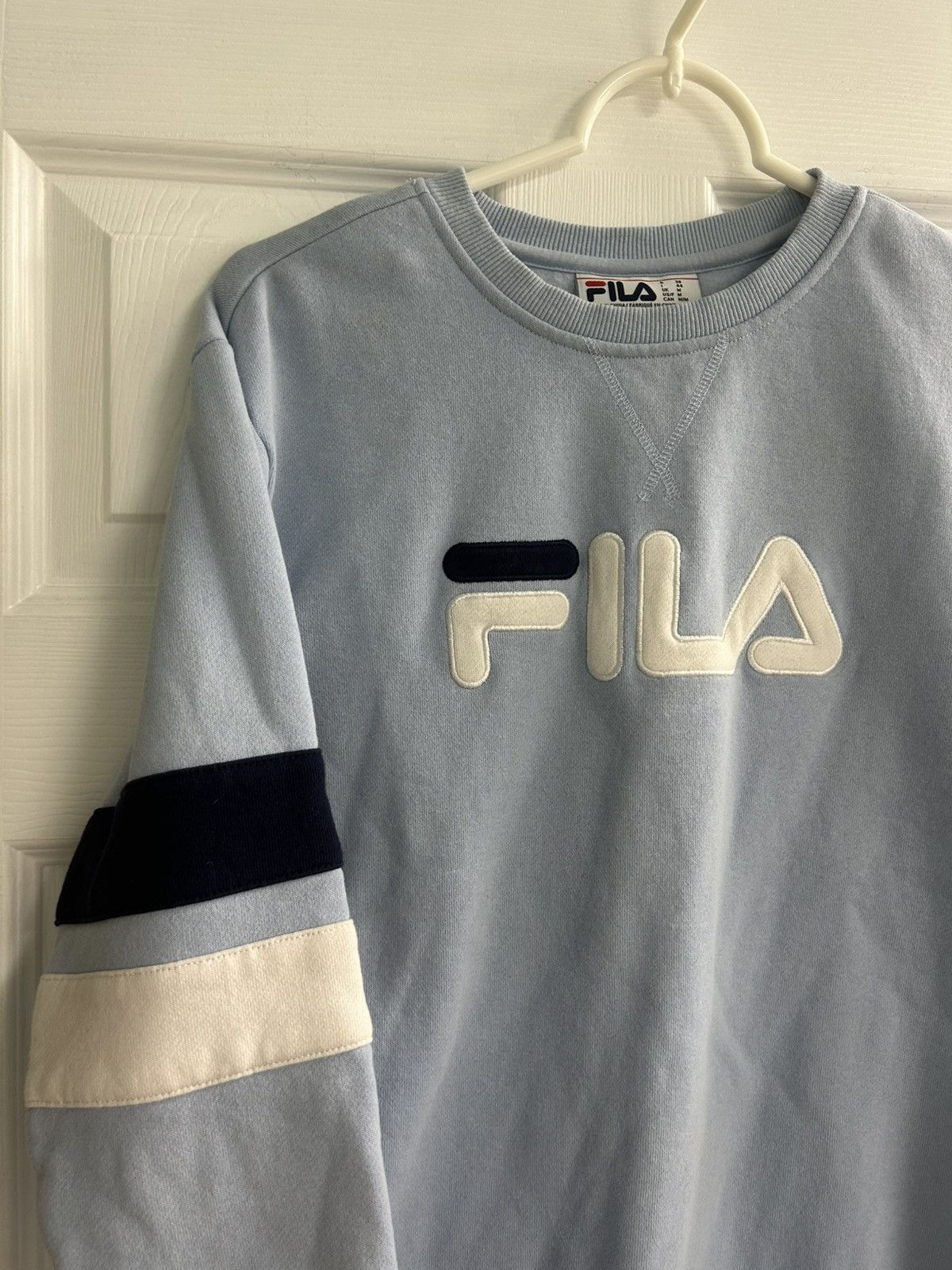 Fila FILA Embroidered Baby Blue Crewneck Sweater Size US M / EU 48-50 / 2 - 2 Thumbnail